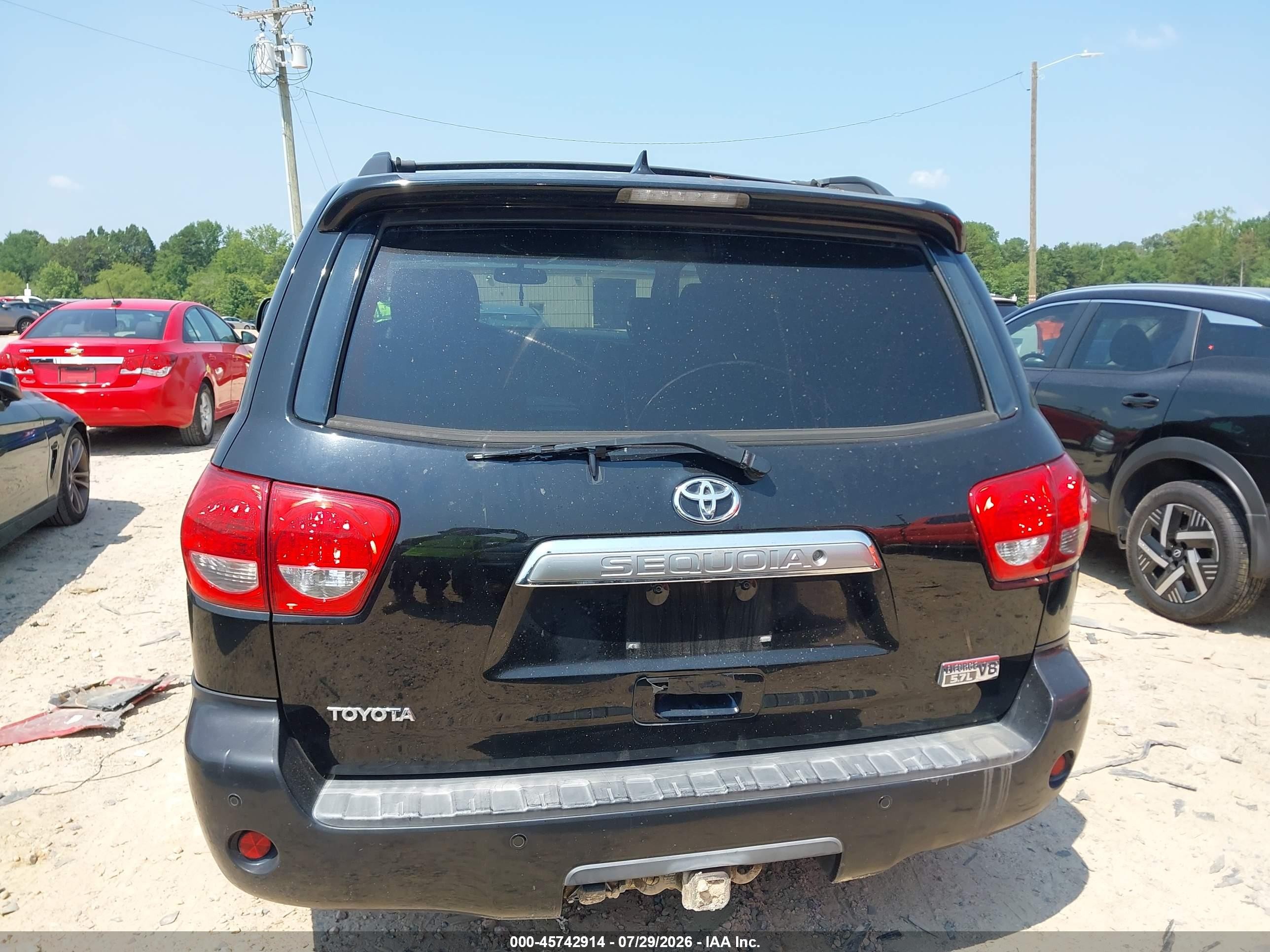 2010 Toyota Sequoia Platinum 5.7l V8 Black vin: 5TDYY5G11AS023258