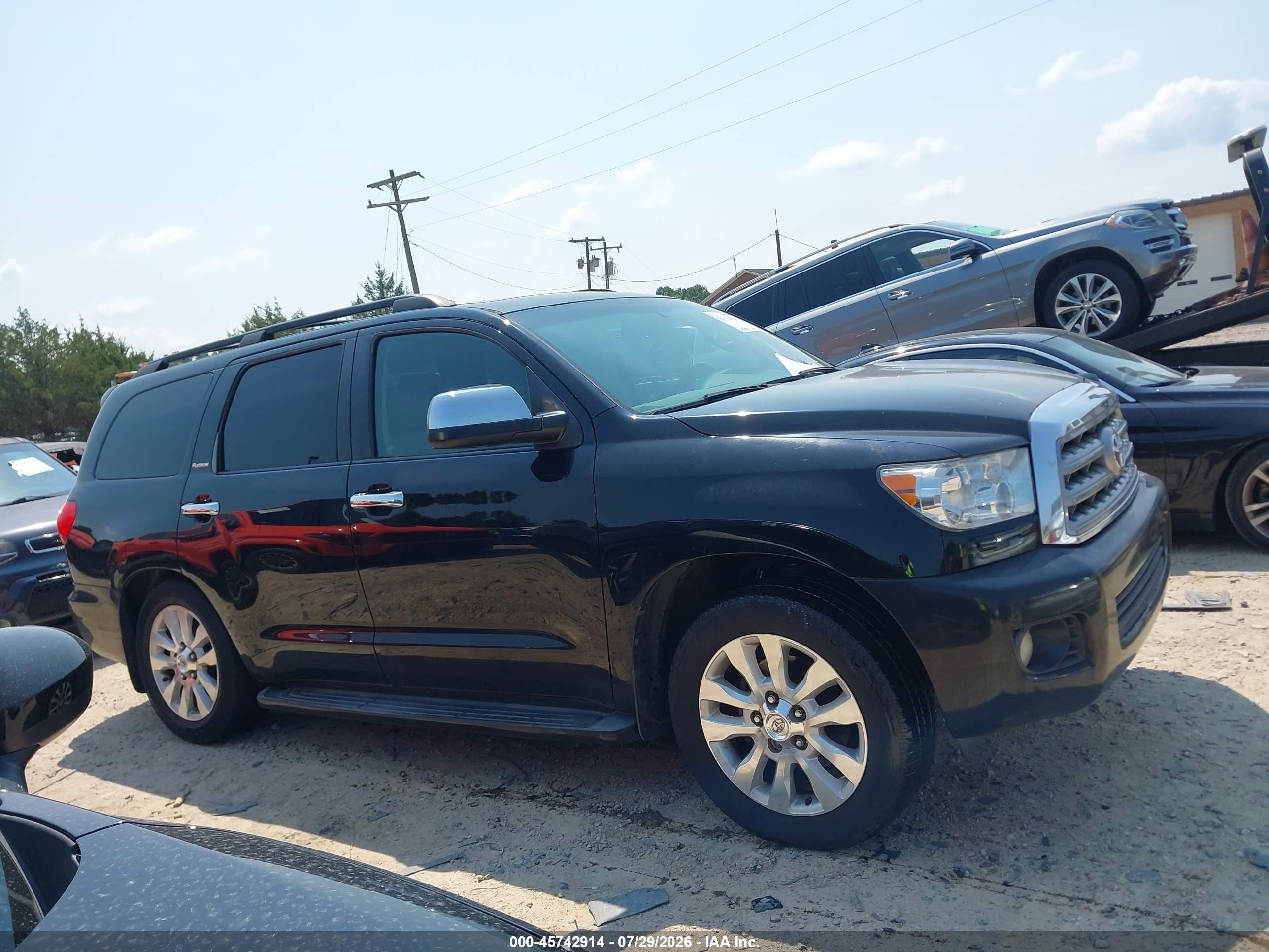 2010 Toyota Sequoia Platinum 5.7l V8 Black vin: 5TDYY5G11AS023258