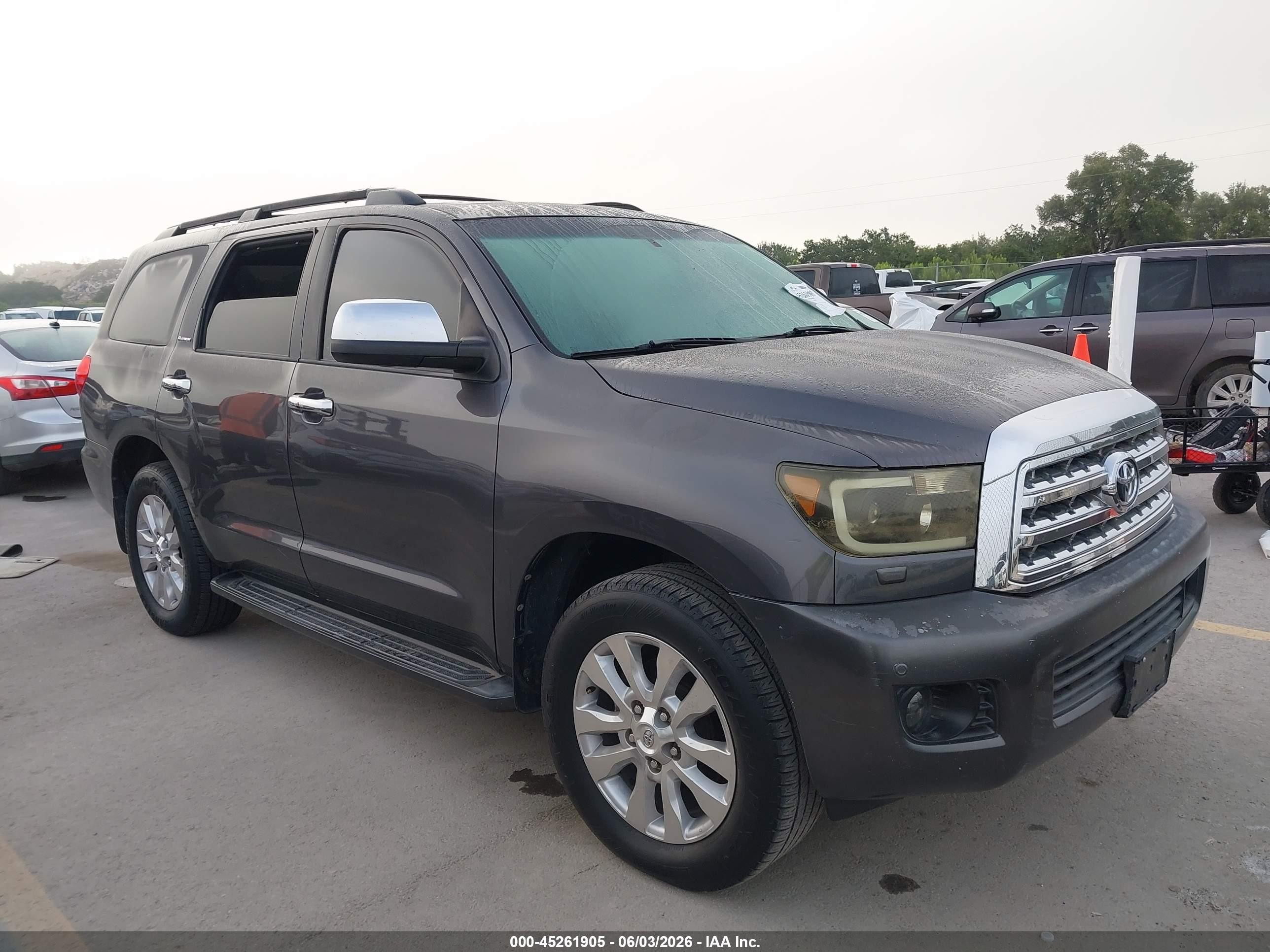 2012 Toyota Sequoia Platinum 5.7l V8 Gray vin: 5TDYY5G11CS041228