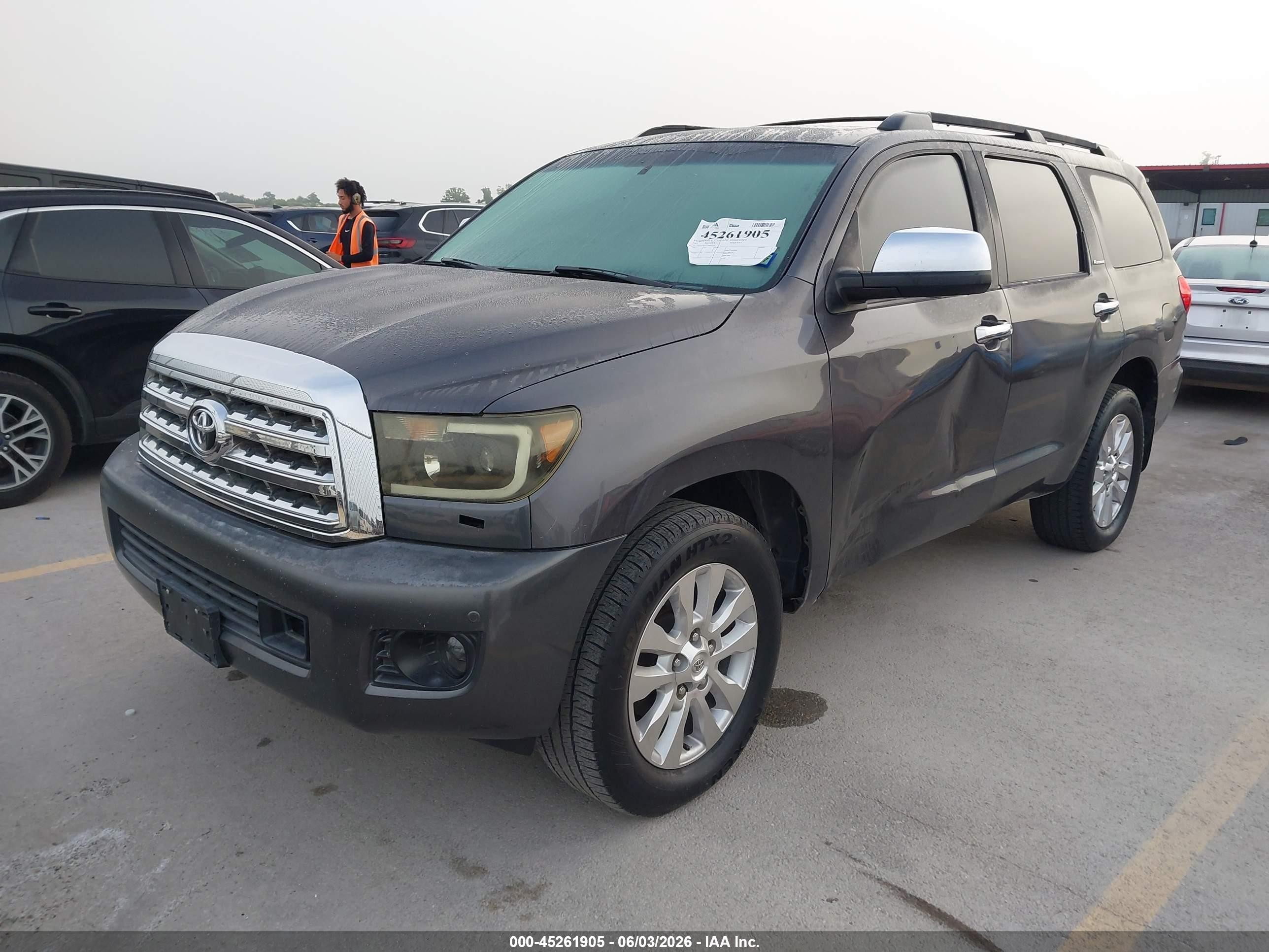 2012 Toyota Sequoia Platinum 5.7l V8 Gray vin: 5TDYY5G11CS041228