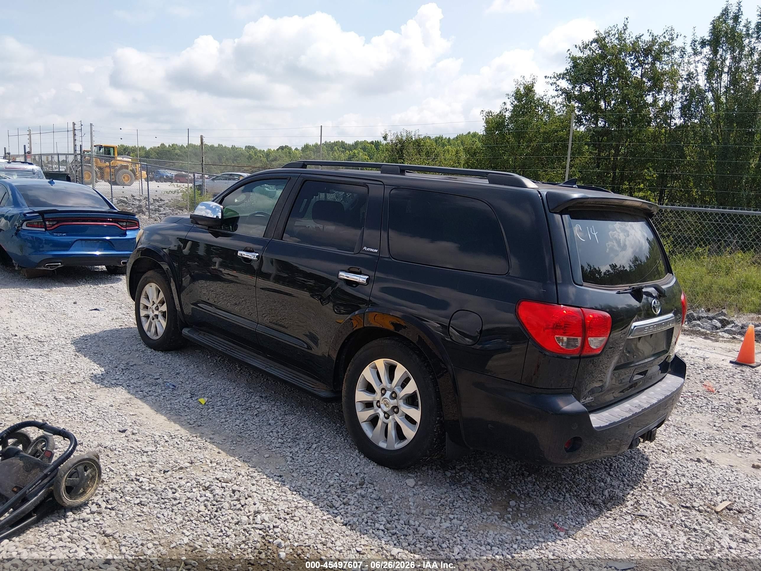 2011 Toyota Sequoia Platinum 5.7l V8 Black vin: 5TDYY5G12BS035291
