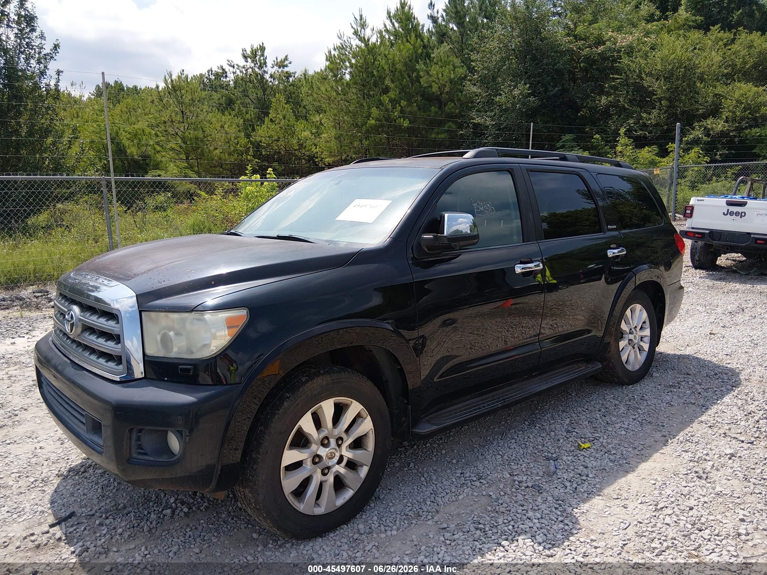 2011 Toyota Sequoia Platinum 5.7l V8 Black vin: 5TDYY5G12BS035291