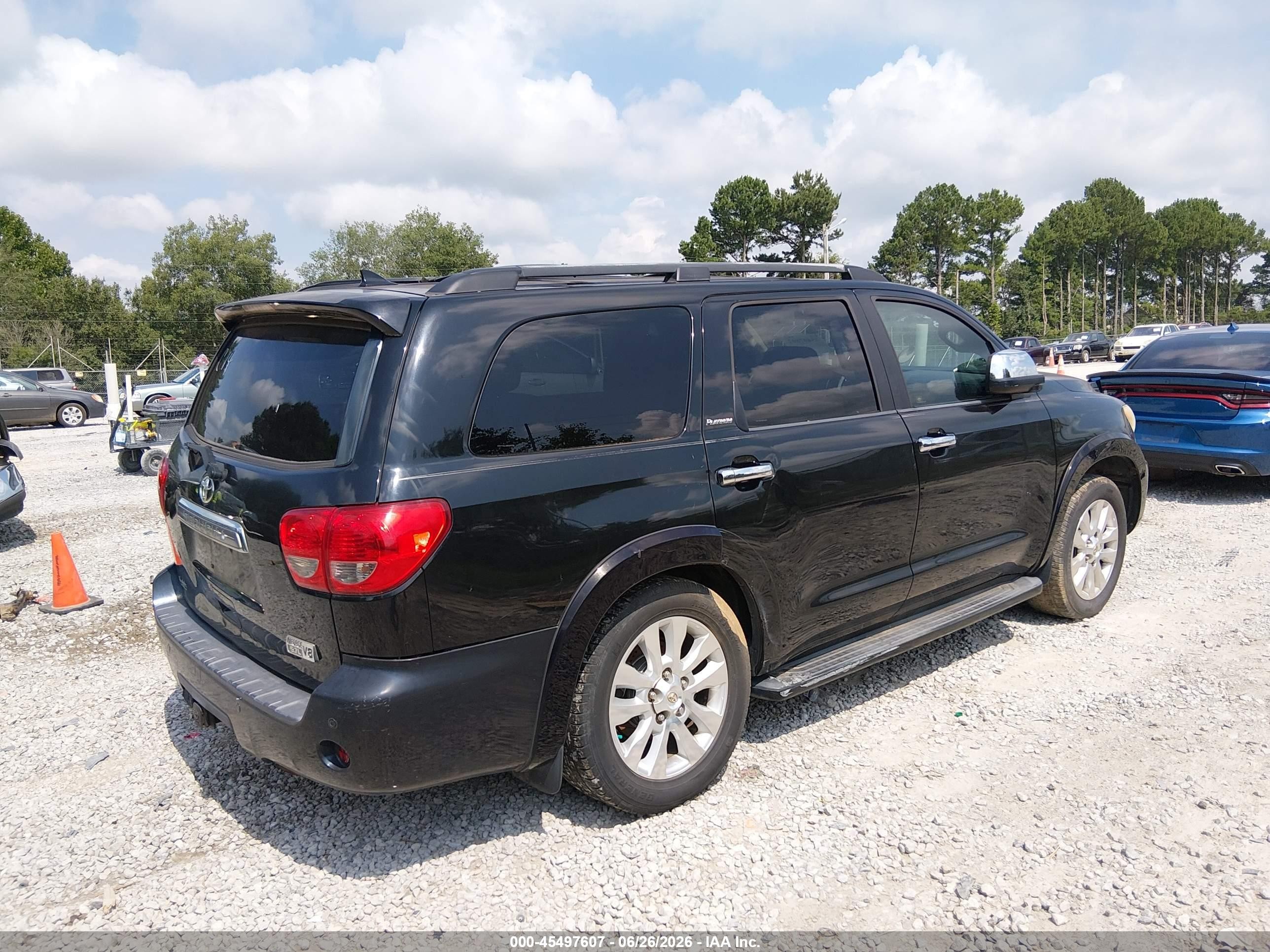 2011 Toyota Sequoia Platinum 5.7l V8 Black vin: 5TDYY5G12BS035291