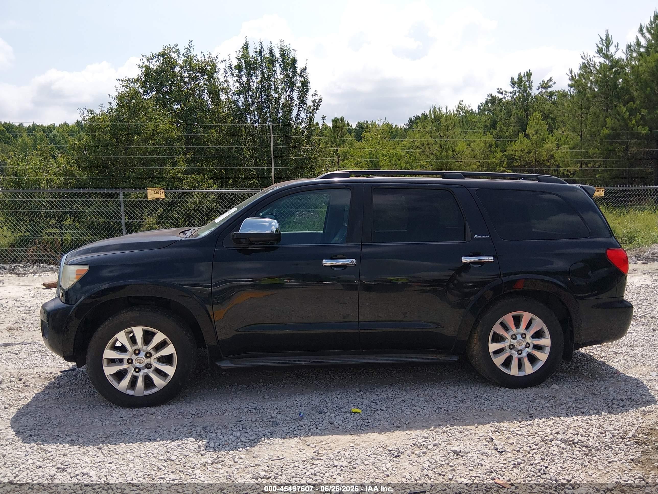2011 Toyota Sequoia Platinum 5.7l V8 Black vin: 5TDYY5G12BS035291