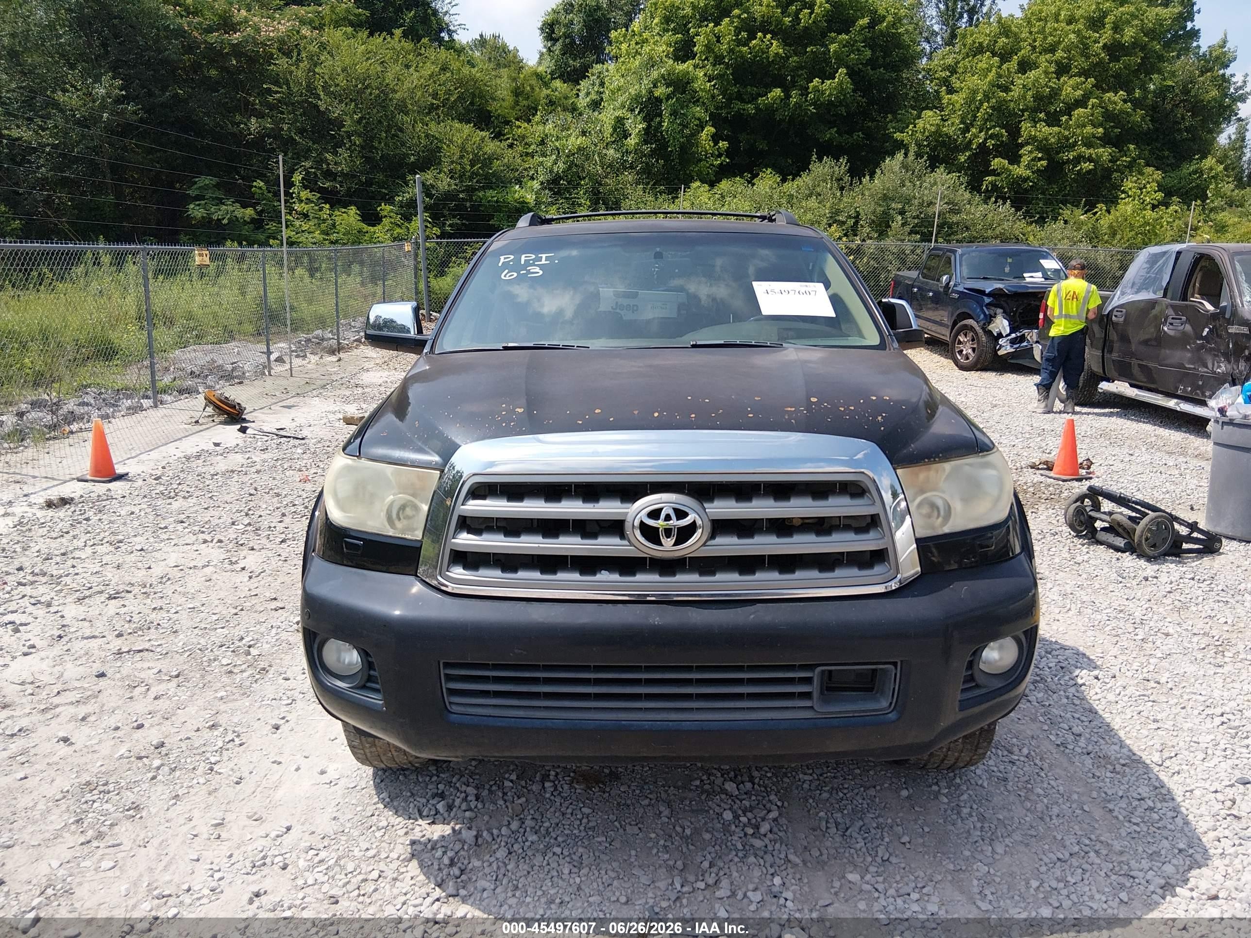 2011 Toyota Sequoia Platinum 5.7l V8 Black vin: 5TDYY5G12BS035291