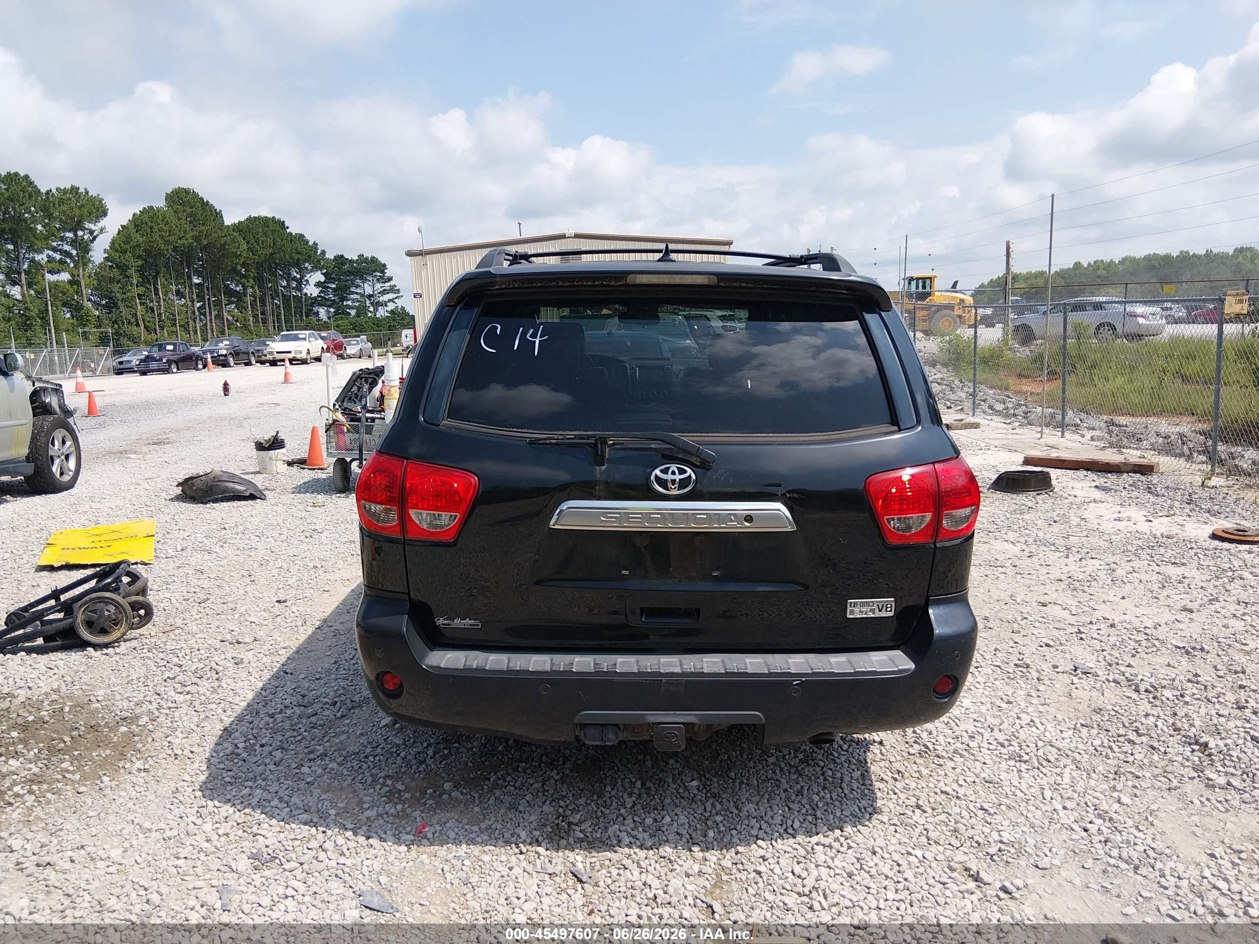 2011 Toyota Sequoia Platinum 5.7l V8 Black vin: 5TDYY5G12BS035291