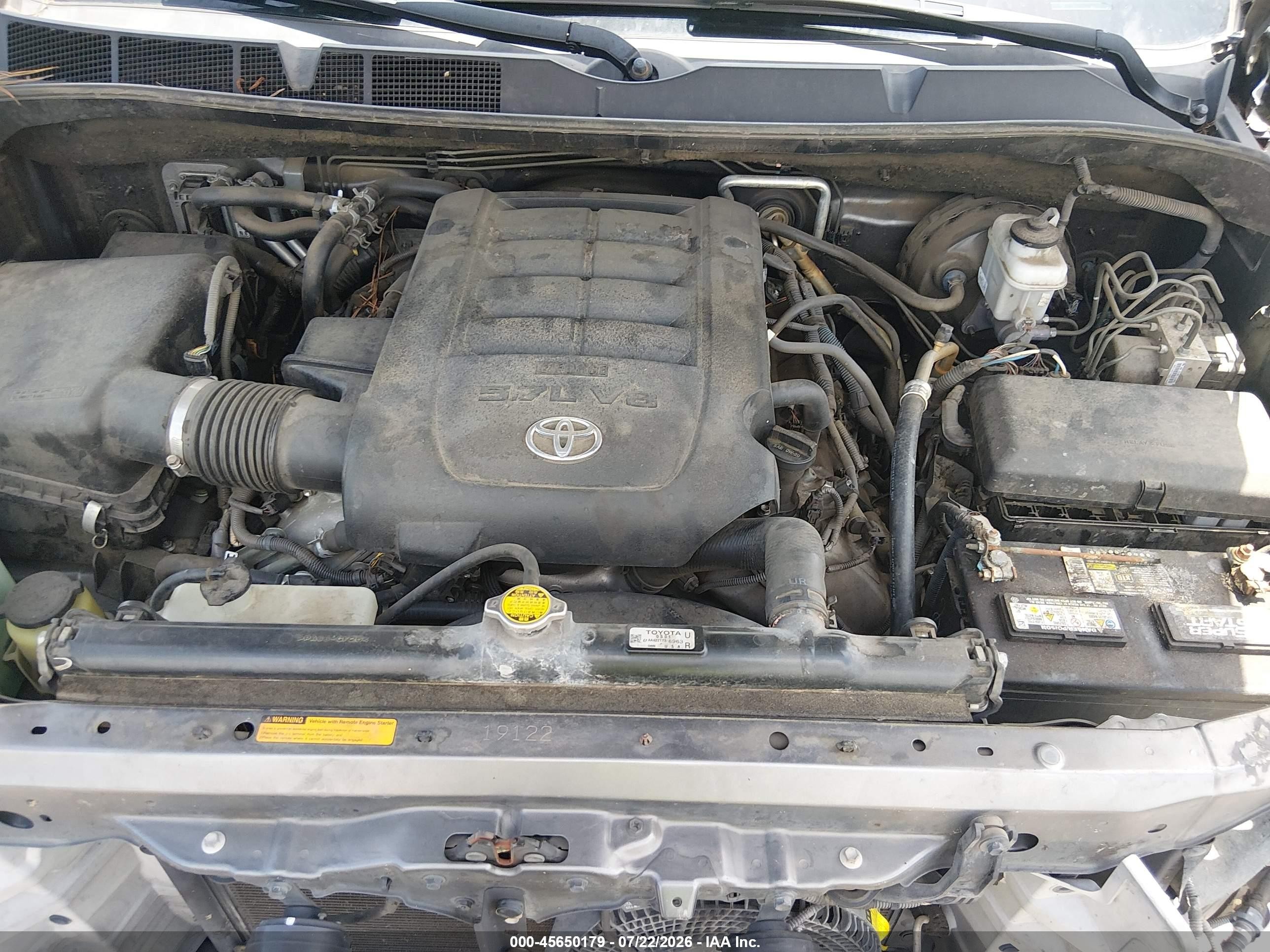 2012 Toyota Sequoia Platinum 5.7l V8 Серый vin: 5TDYY5G12CS037642