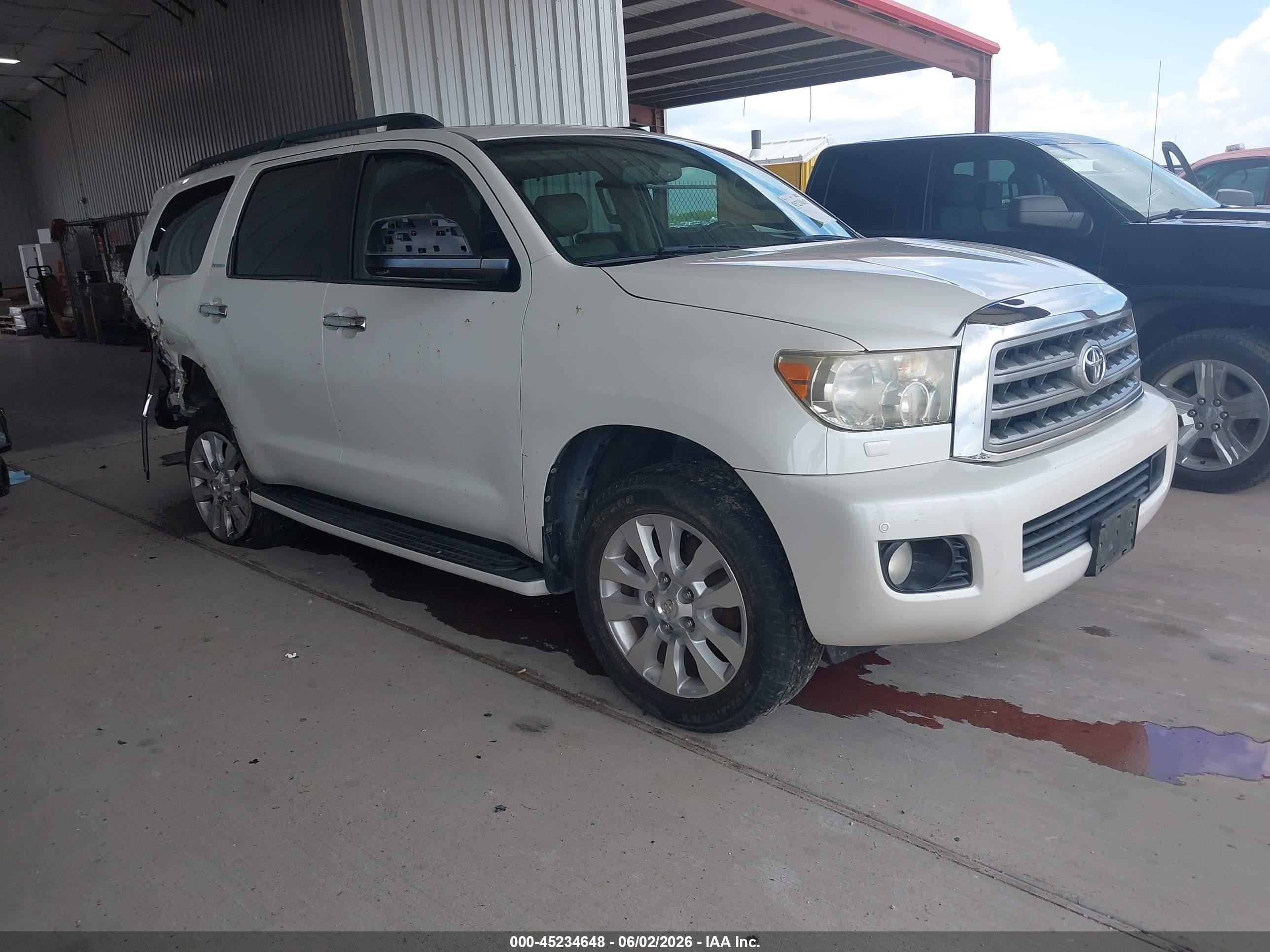 2014 Toyota Sequoia Platinum 5.7l V8 White vin: 5TDYY5G12ES055139