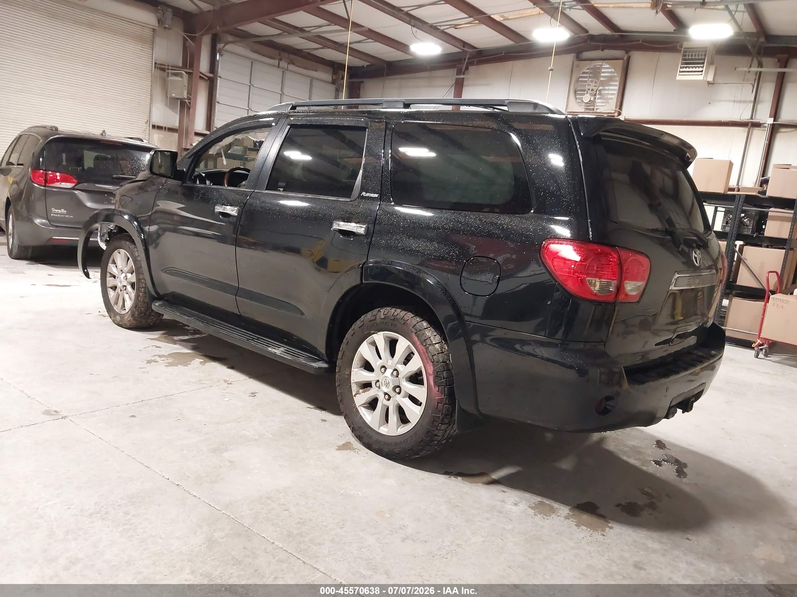2013 Toyota Sequoia Platinum 5.7l V8 Black vin: 5TDYY5G15DS048880