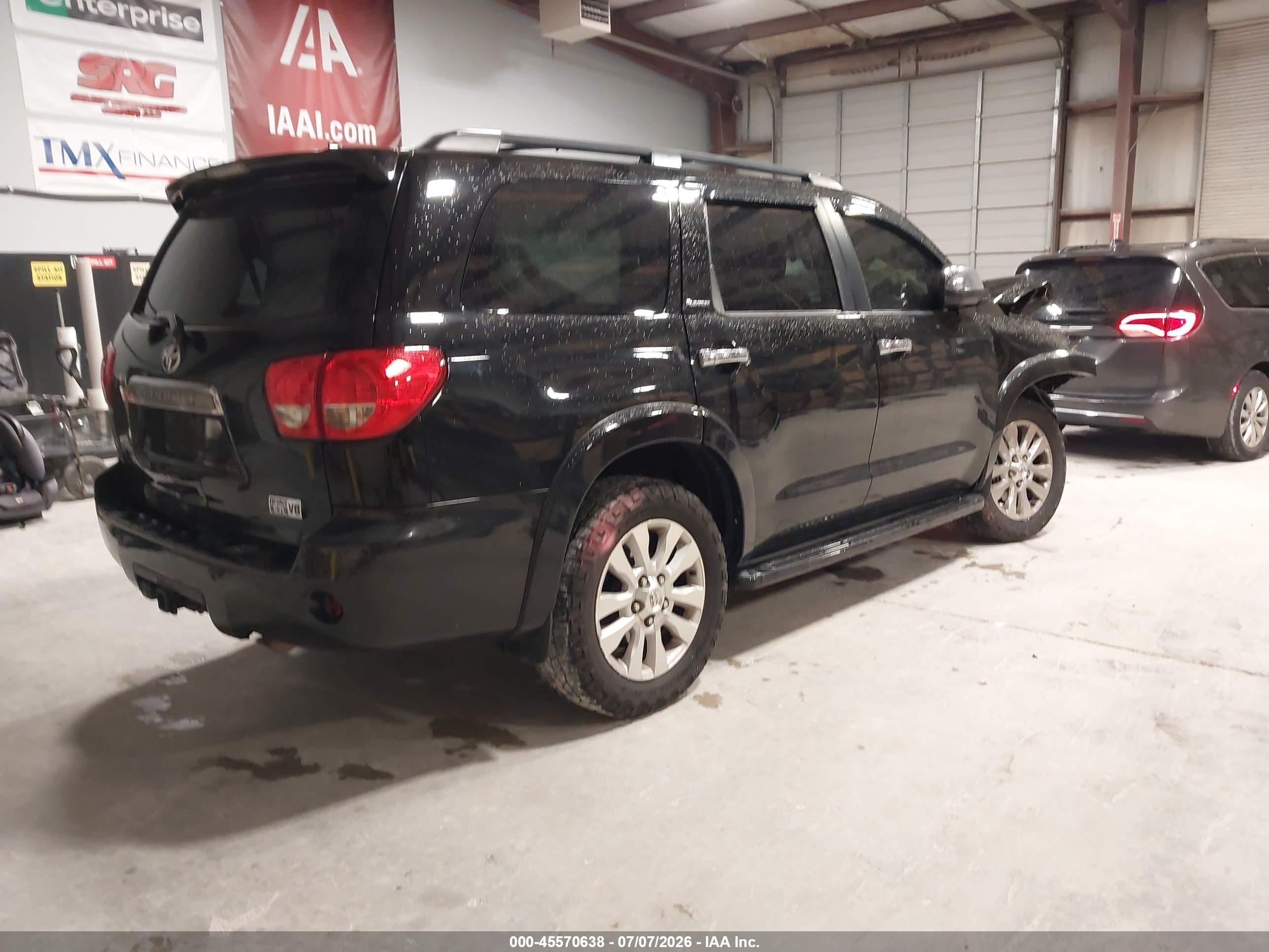 2013 Toyota Sequoia Platinum 5.7l V8 Black vin: 5TDYY5G15DS048880