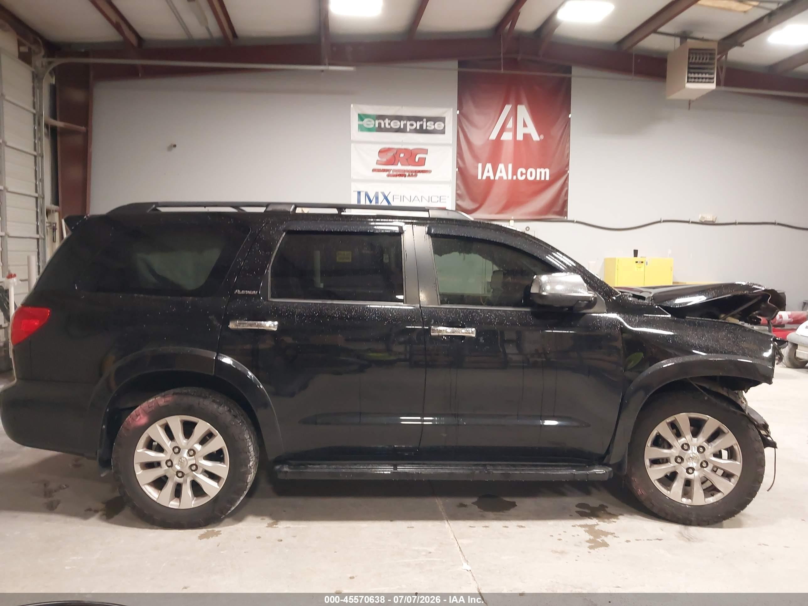 2013 Toyota Sequoia Platinum 5.7l V8 Black vin: 5TDYY5G15DS048880