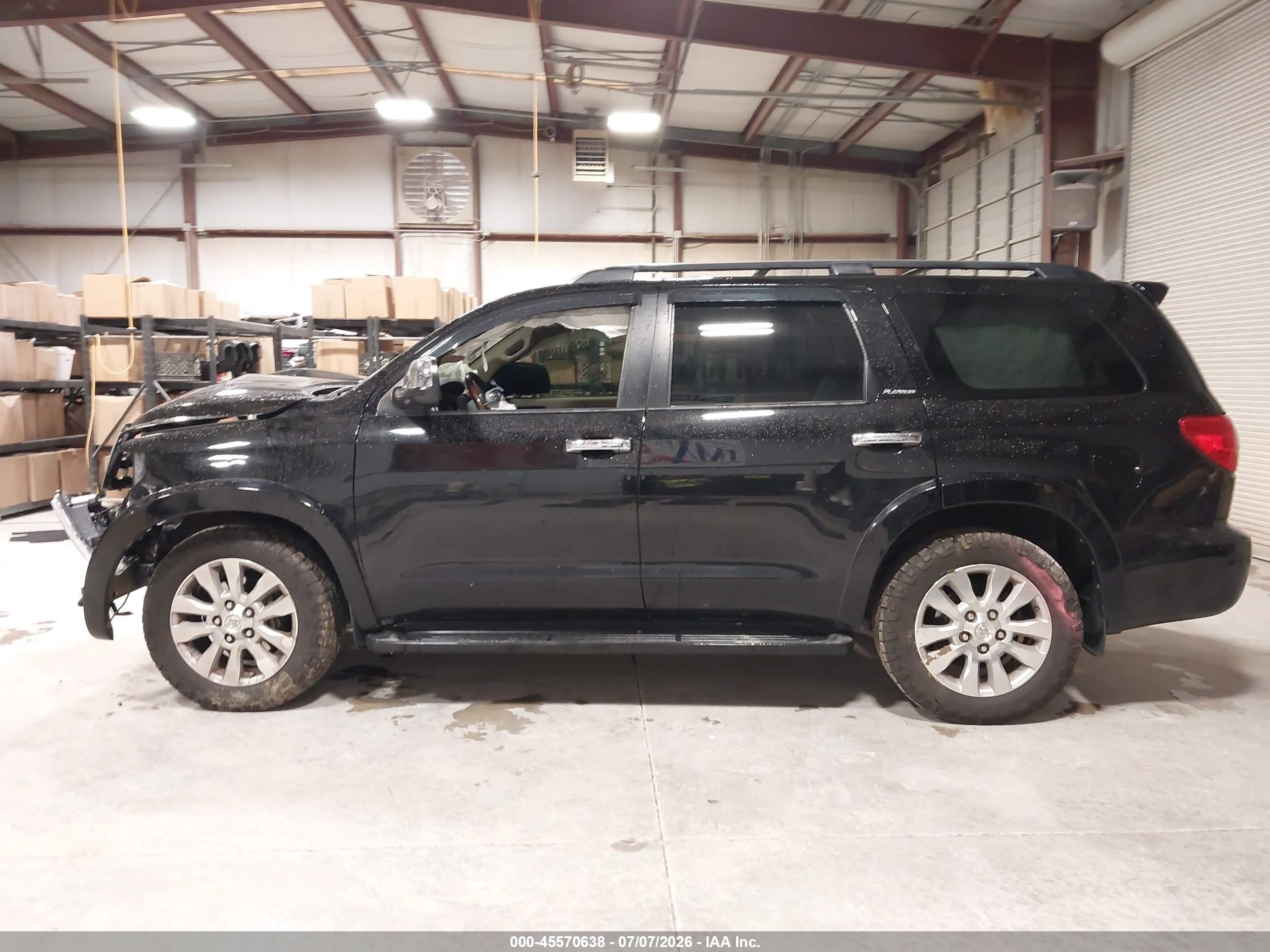 2013 Toyota Sequoia Platinum 5.7l V8 Black vin: 5TDYY5G15DS048880