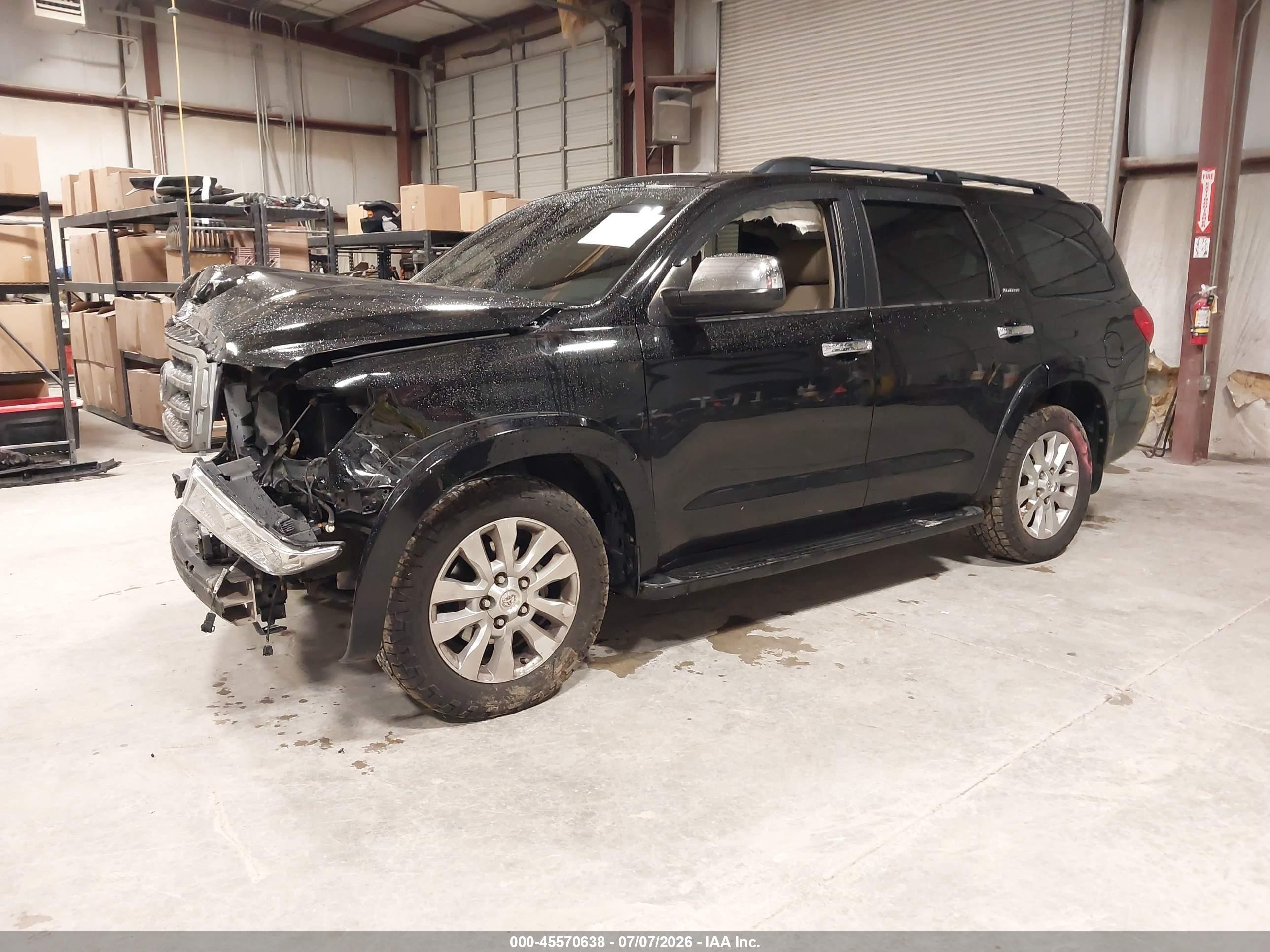 2013 Toyota Sequoia Platinum 5.7l V8 Black vin: 5TDYY5G15DS048880