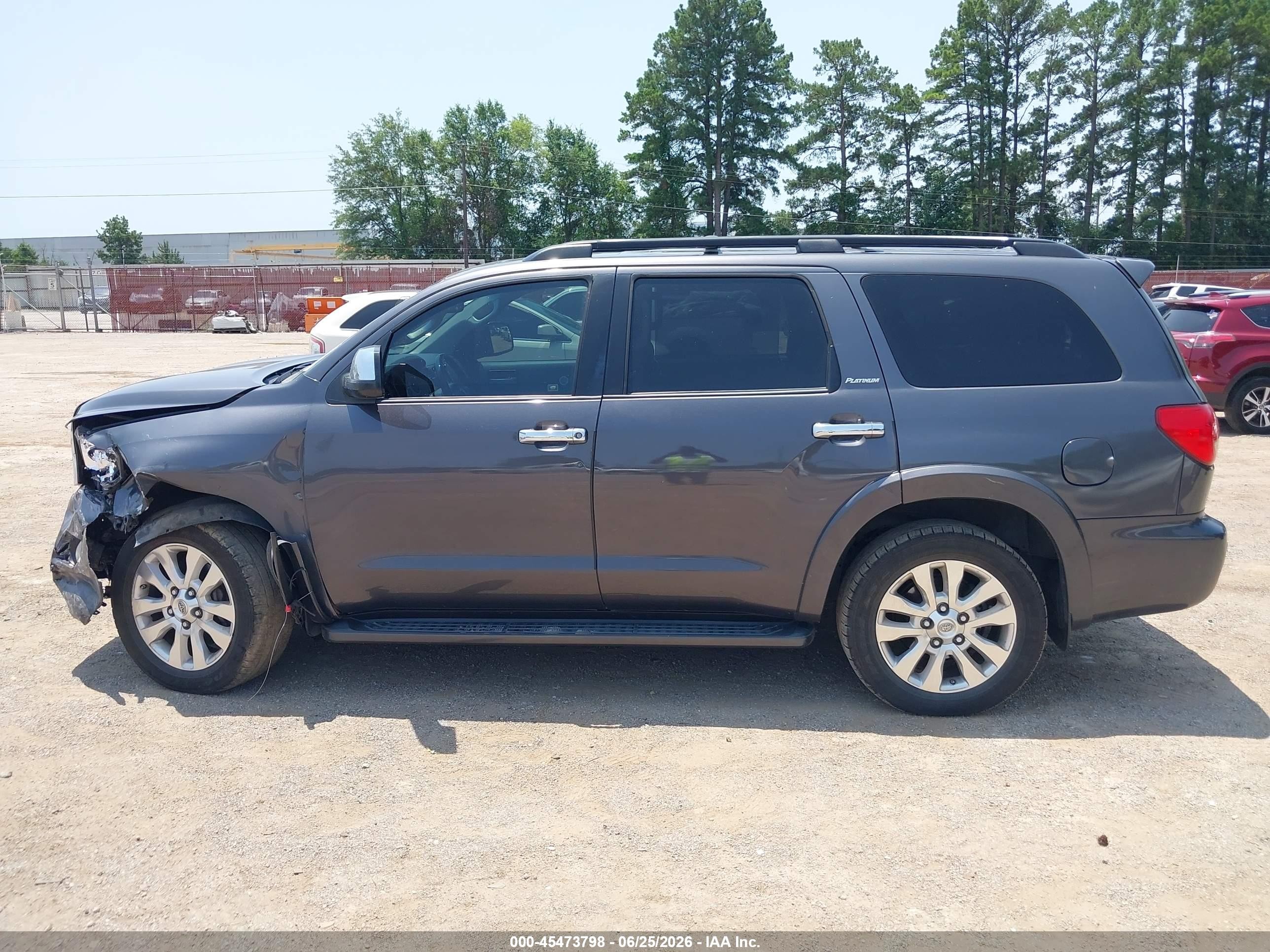2013 Toyota Sequoia Platinum 5.7l V8 Gray vin: 5TDYY5G16DS045308