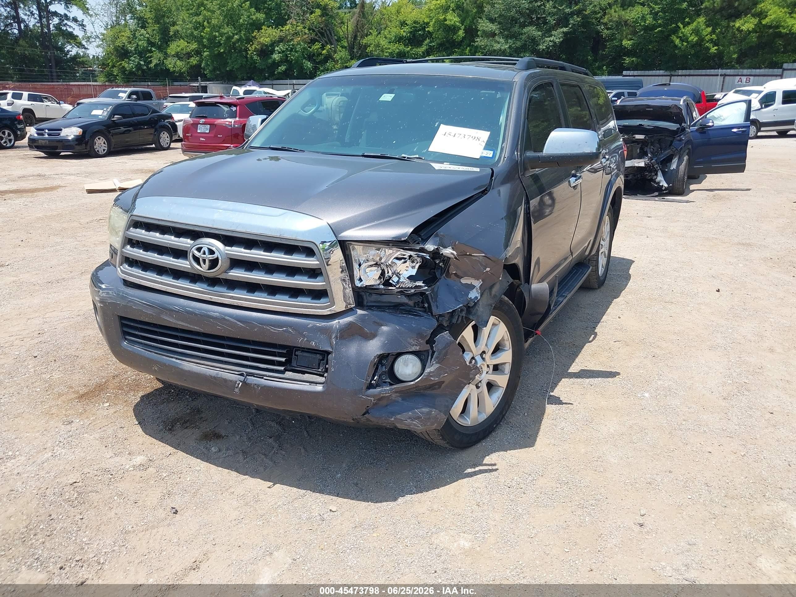 2013 Toyota Sequoia Platinum 5.7l V8 Gray vin: 5TDYY5G16DS045308