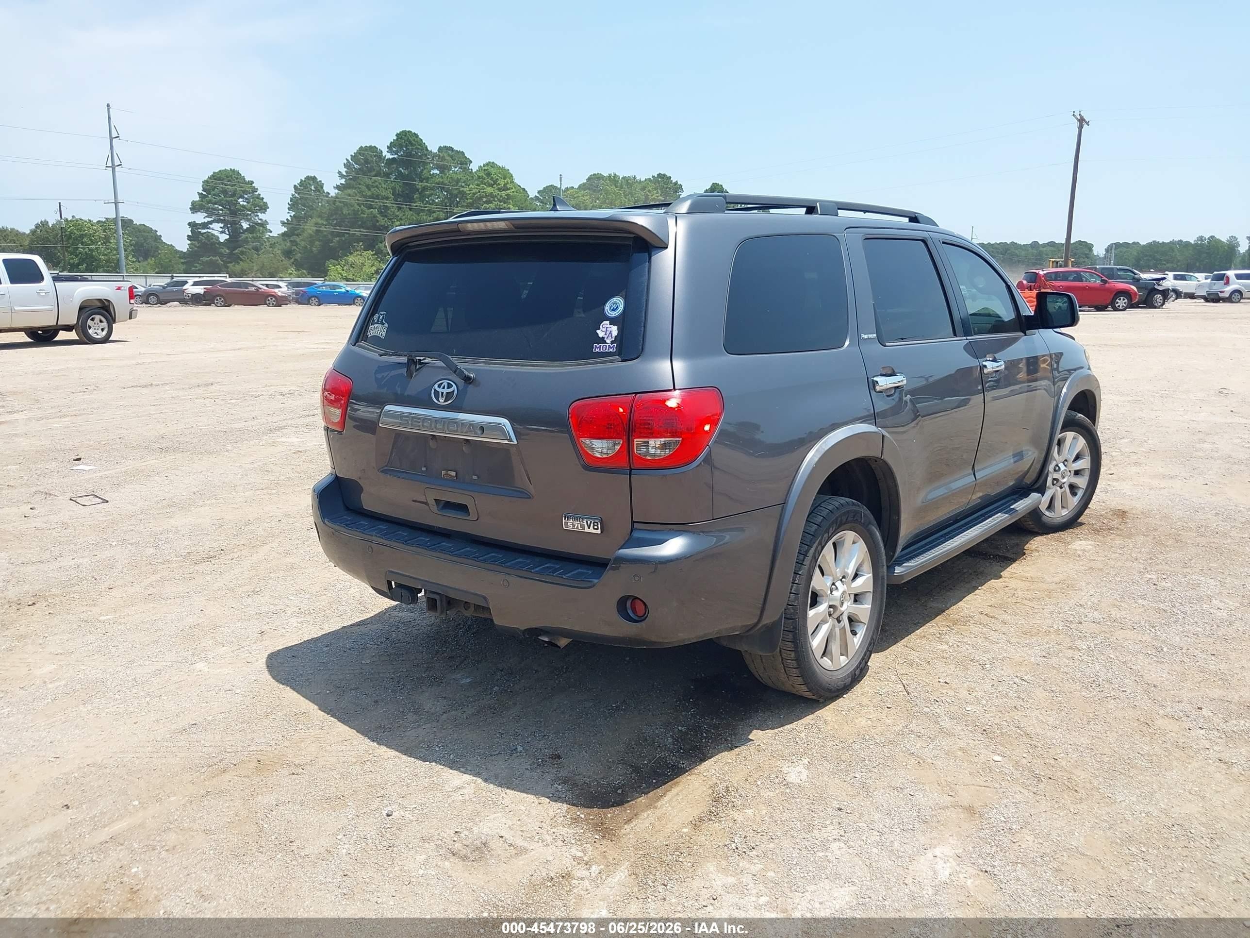 2013 Toyota Sequoia Platinum 5.7l V8 Gray vin: 5TDYY5G16DS045308