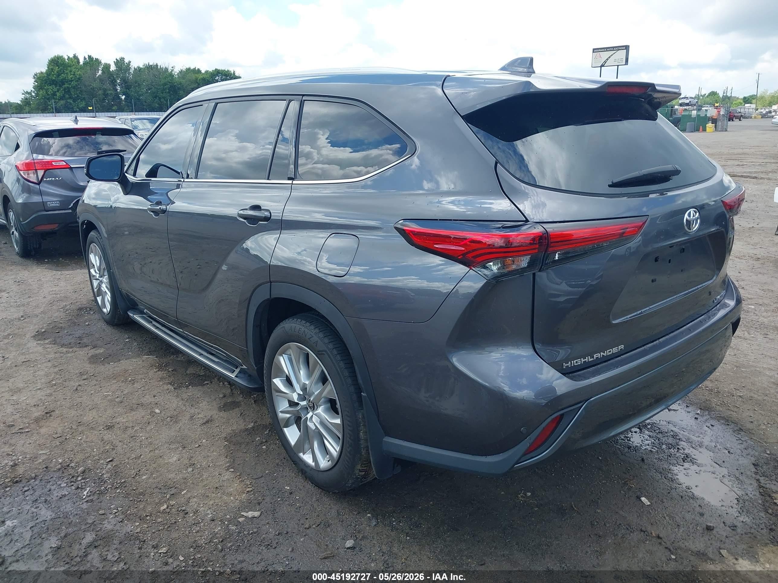 2021 Toyota Highlander Limited Gray vin: 5TDYZRAH9MS521562
