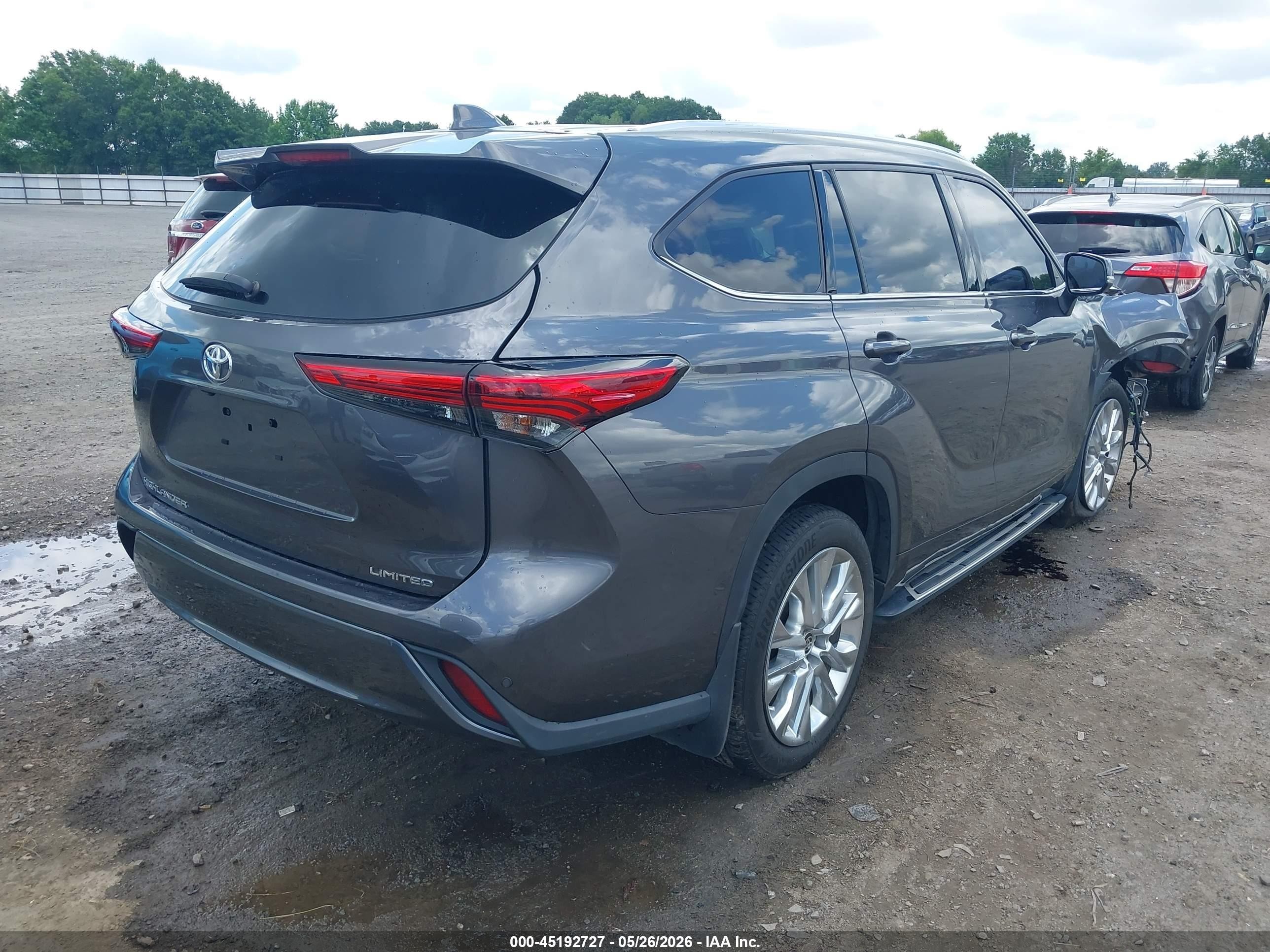 2021 Toyota Highlander Limited Gray vin: 5TDYZRAH9MS521562