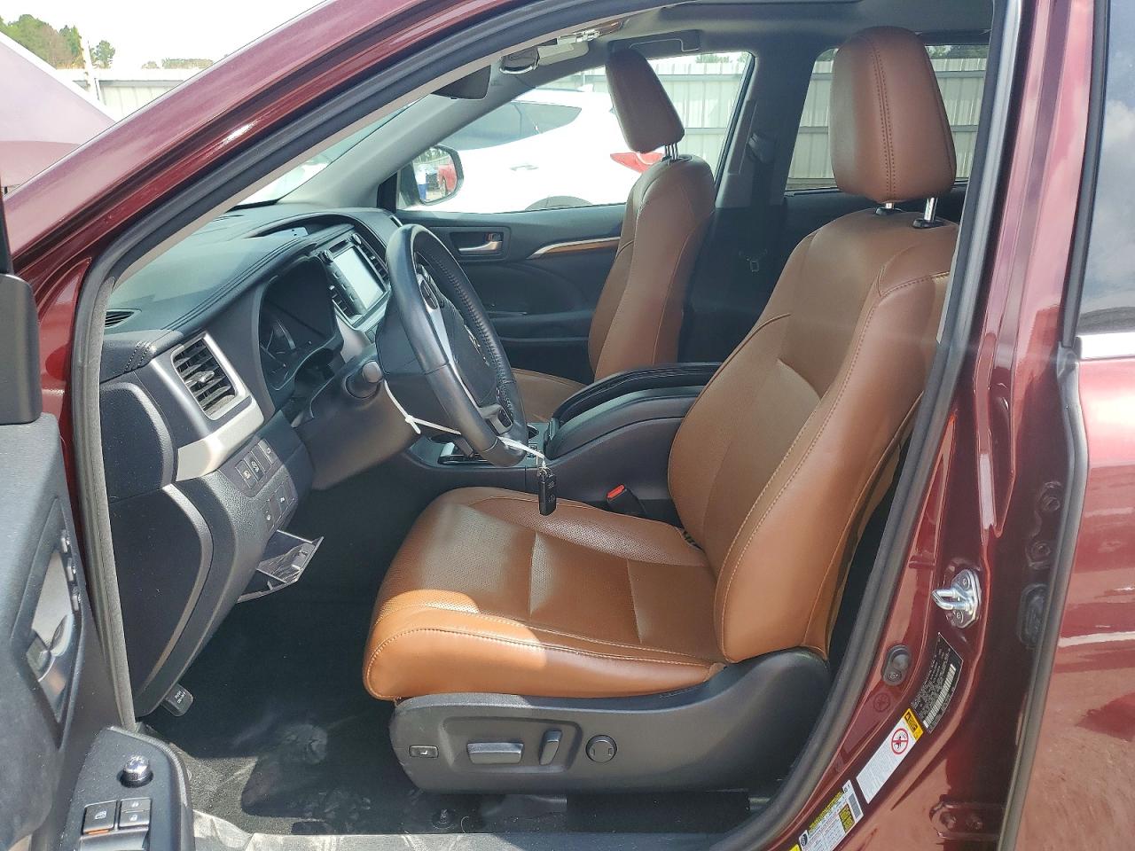 2017 Toyota Highlander Limited Burgundy vin: 5TDYZRFH3HS211583