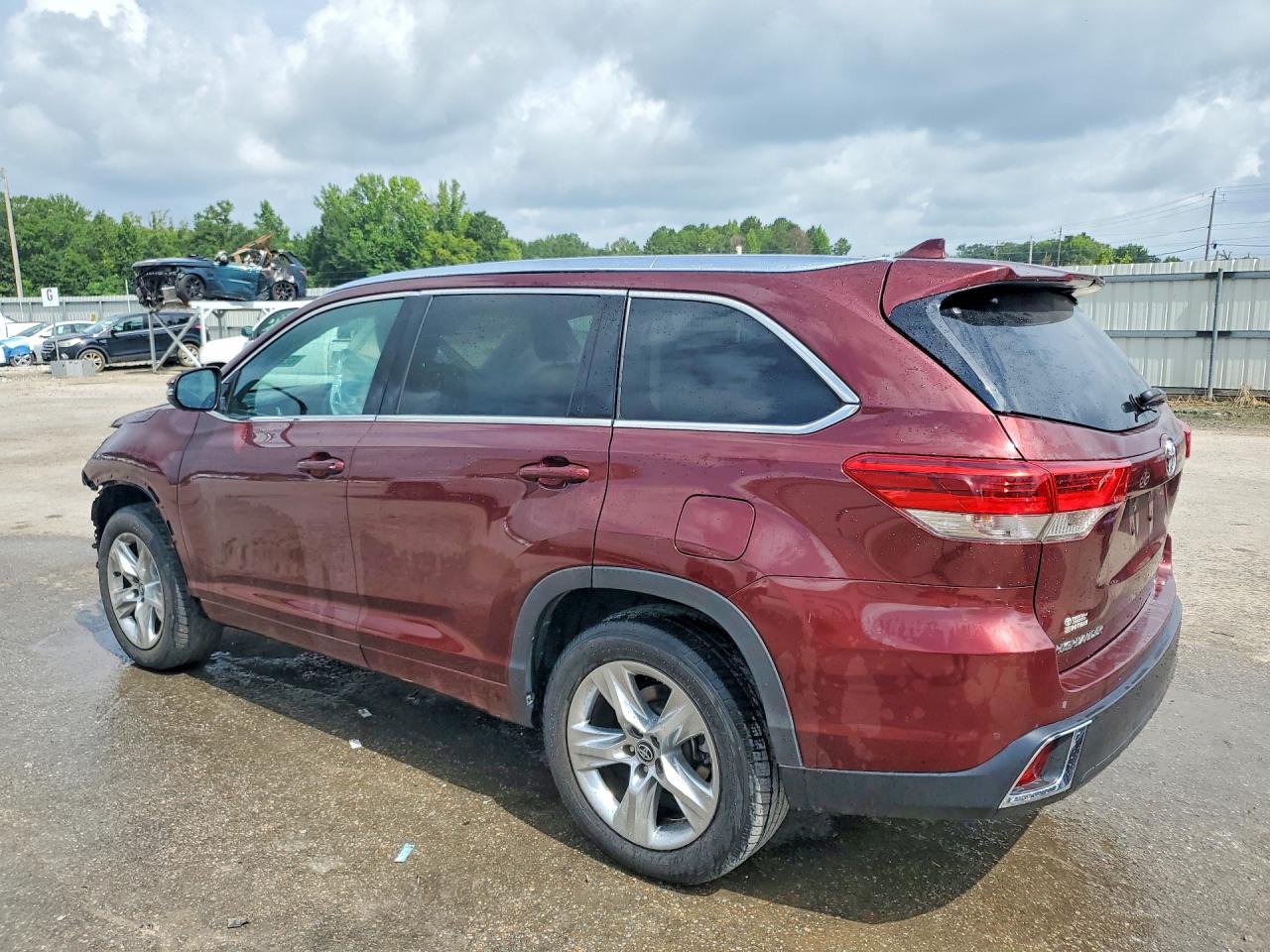 2017 Toyota Highlander Limited Burgundy vin: 5TDYZRFH3HS211583