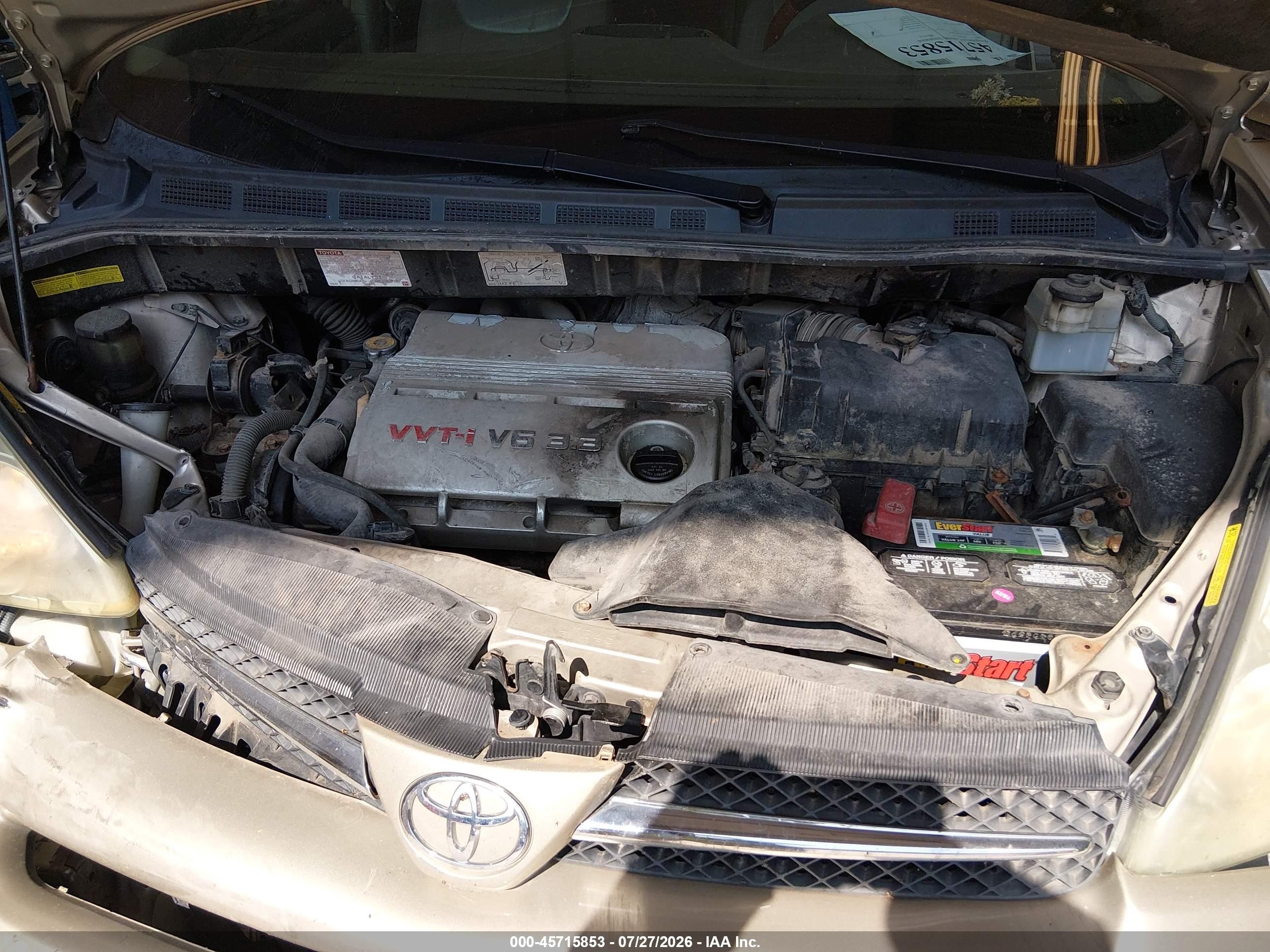 2004 Toyota Sienna Xle Limited Золотой vin: 5TDZA22C04S128796