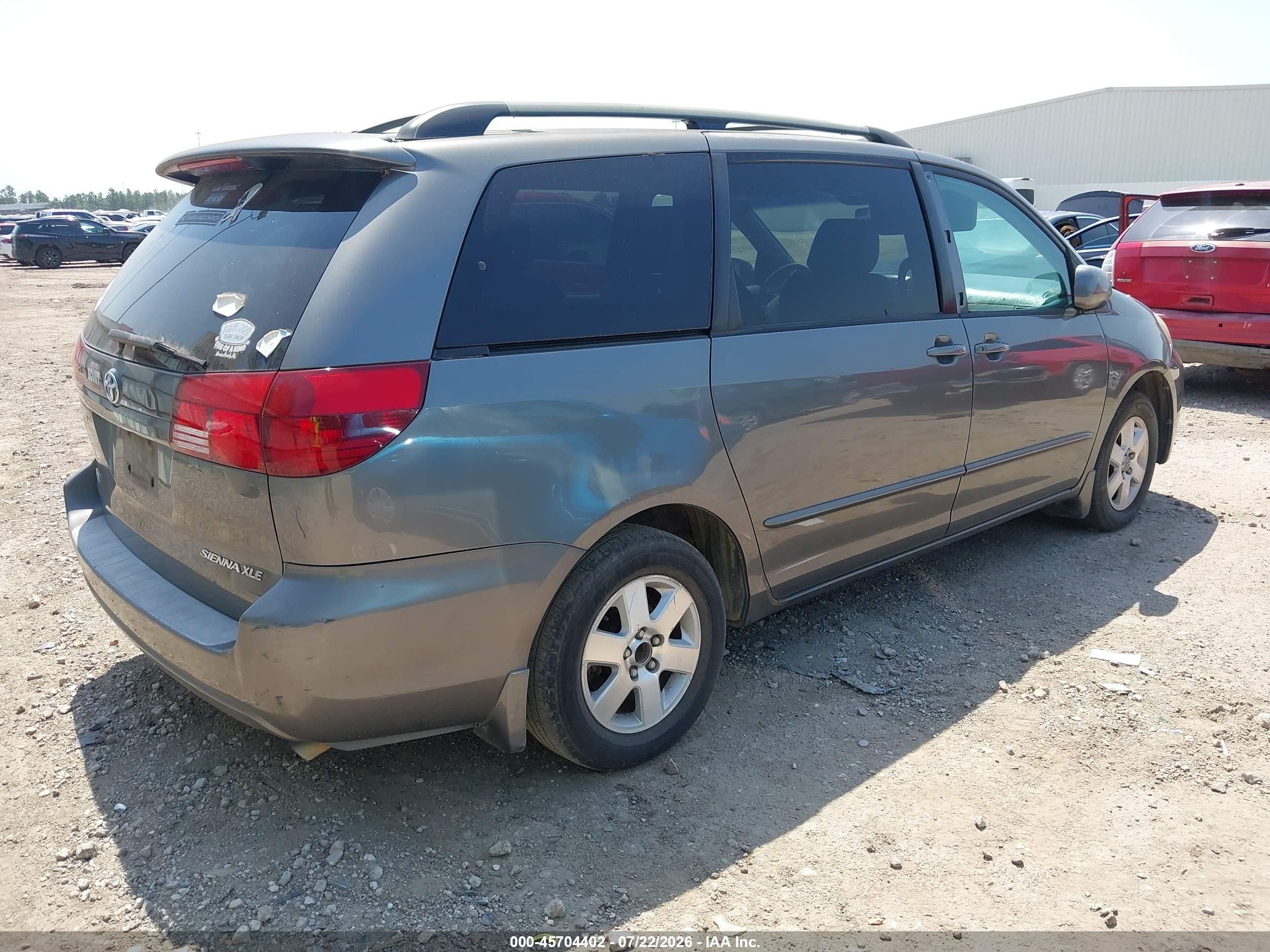 2004 Toyota Sienna Xle Gray vin: 5TDZA22C14S203294