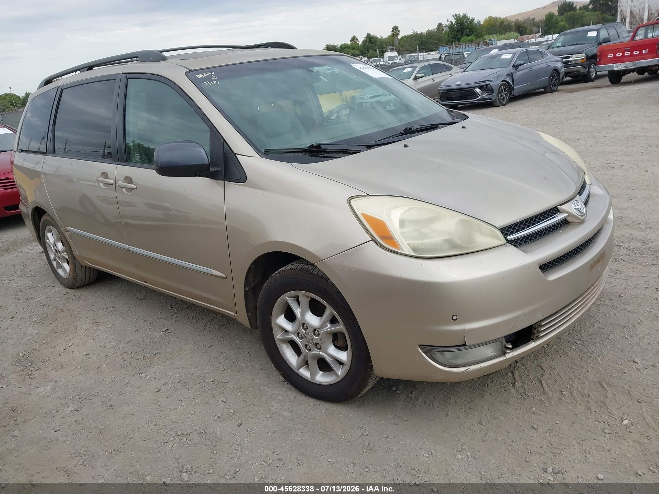 2005 Toyota Sienna Xle Limited Gold vin: 5TDZA22C25S229016