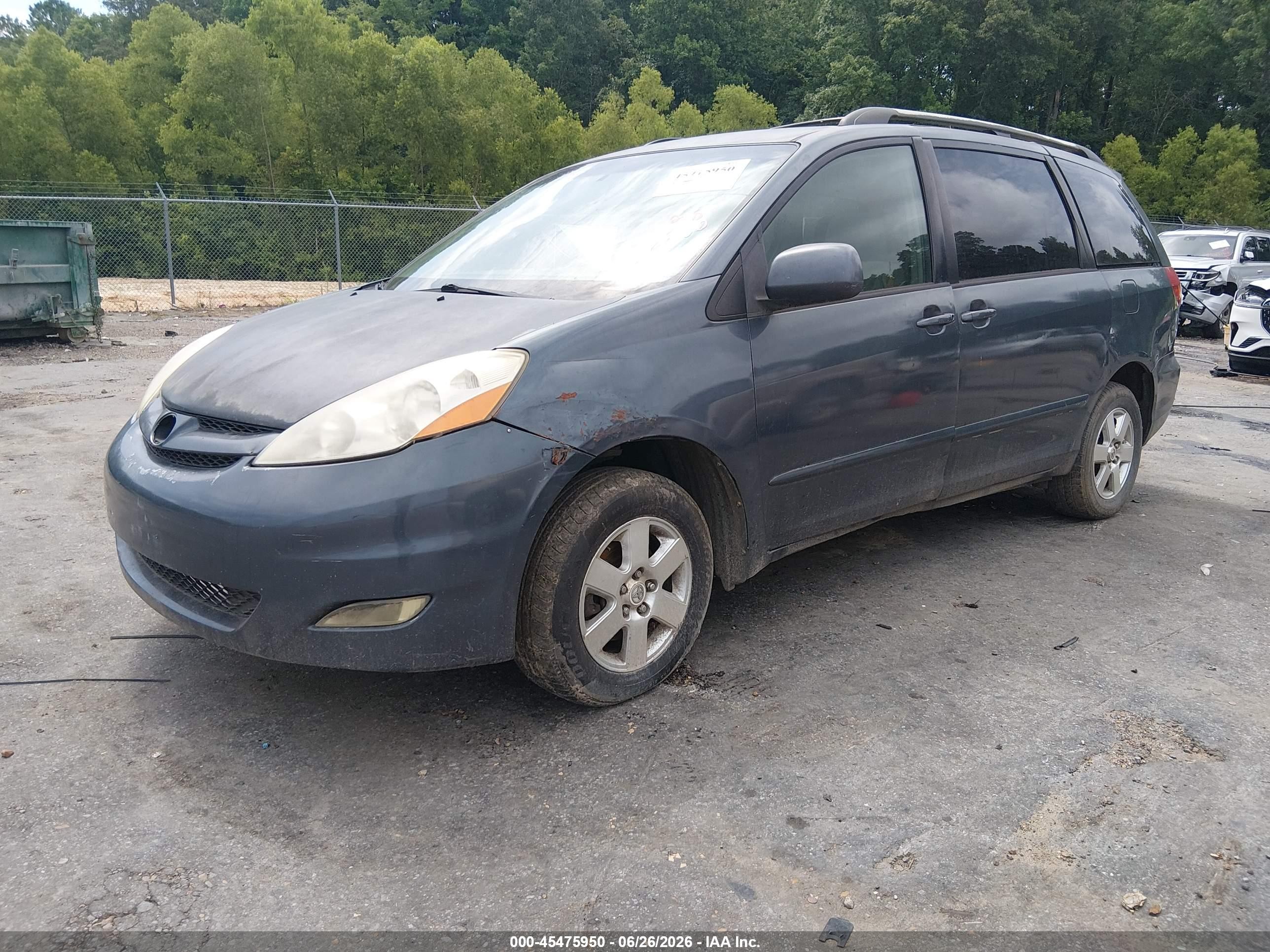2006 Toyota Sienna Xle Blue vin: 5TDZA22C26S582874