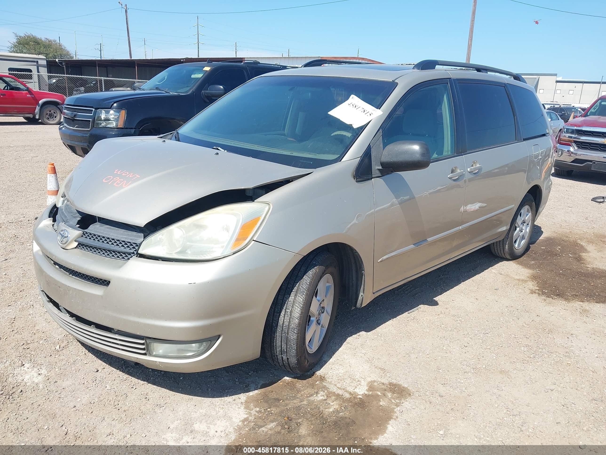 2004 Toyota Sienna Xle Tan vin: 5TDZA22C34S097432