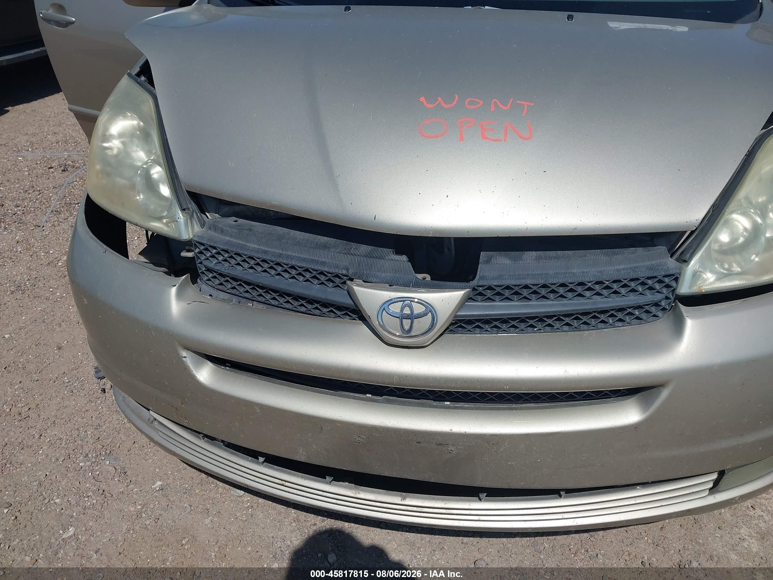 2004 Toyota Sienna Xle Tan vin: 5TDZA22C34S097432