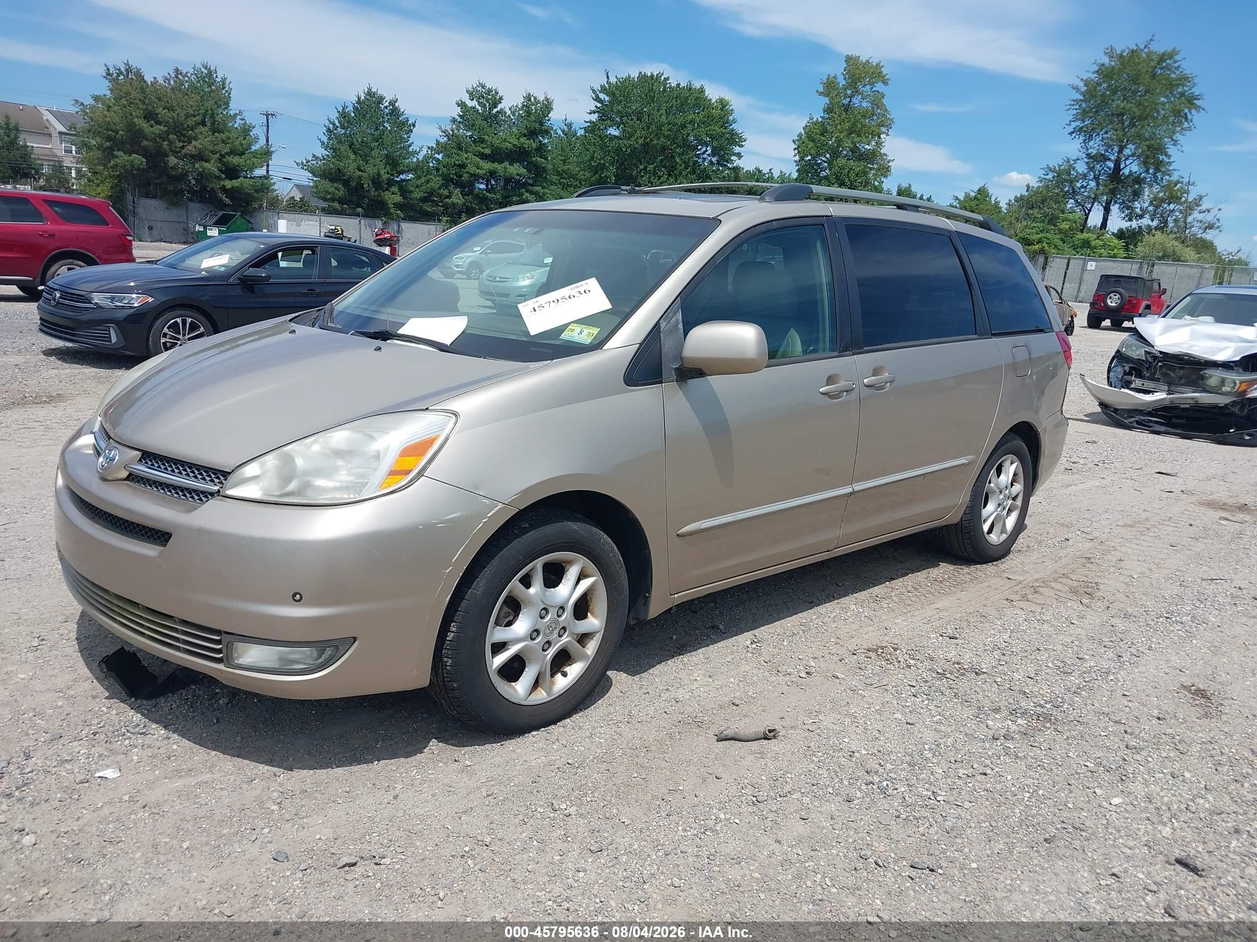 2005 Toyota Sienna Xle Limited Tan vin: 5TDZA22C45S374350