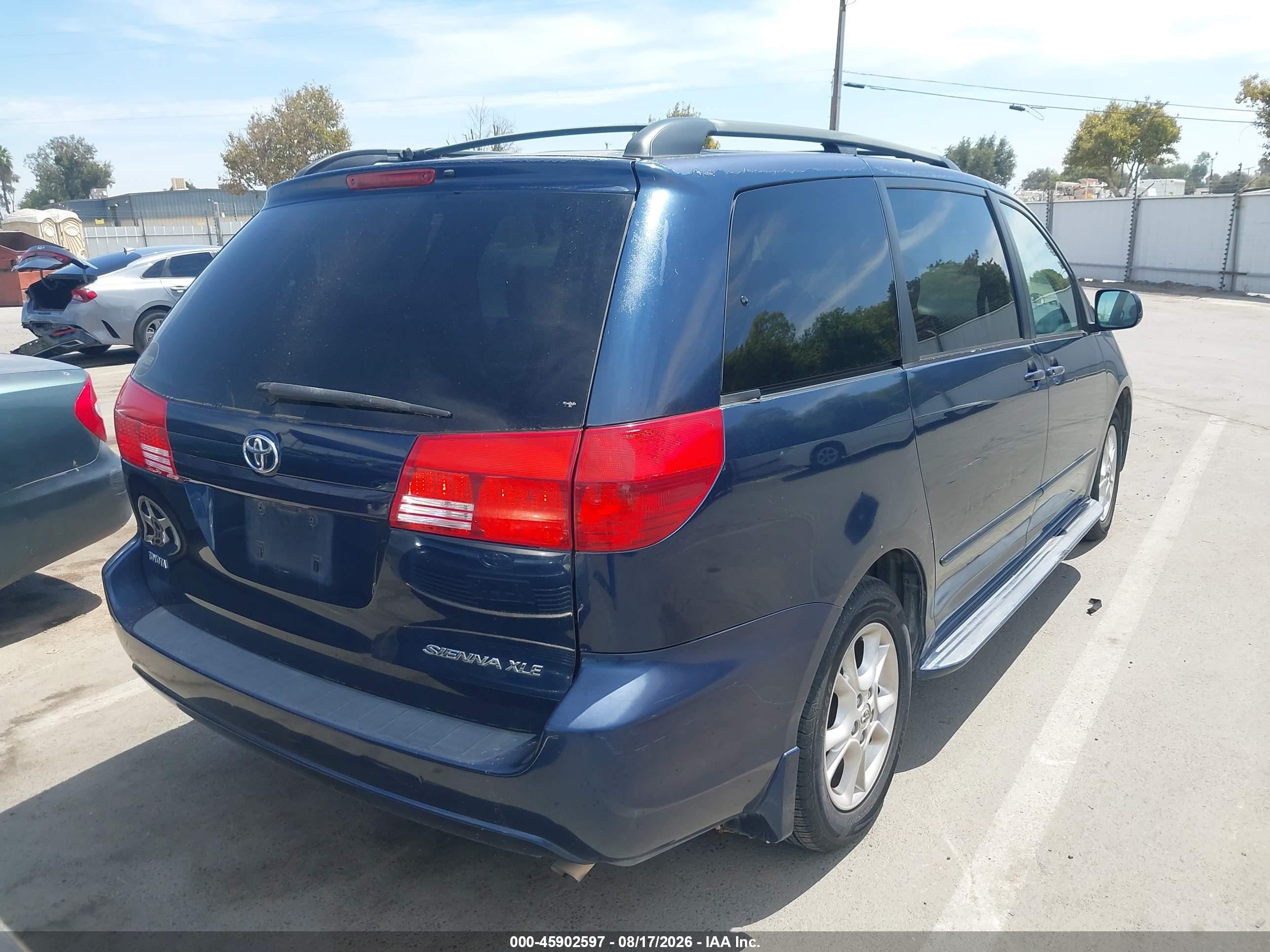 2004 Toyota Sienna Xle Blue vin: 5TDZA22C54S012297