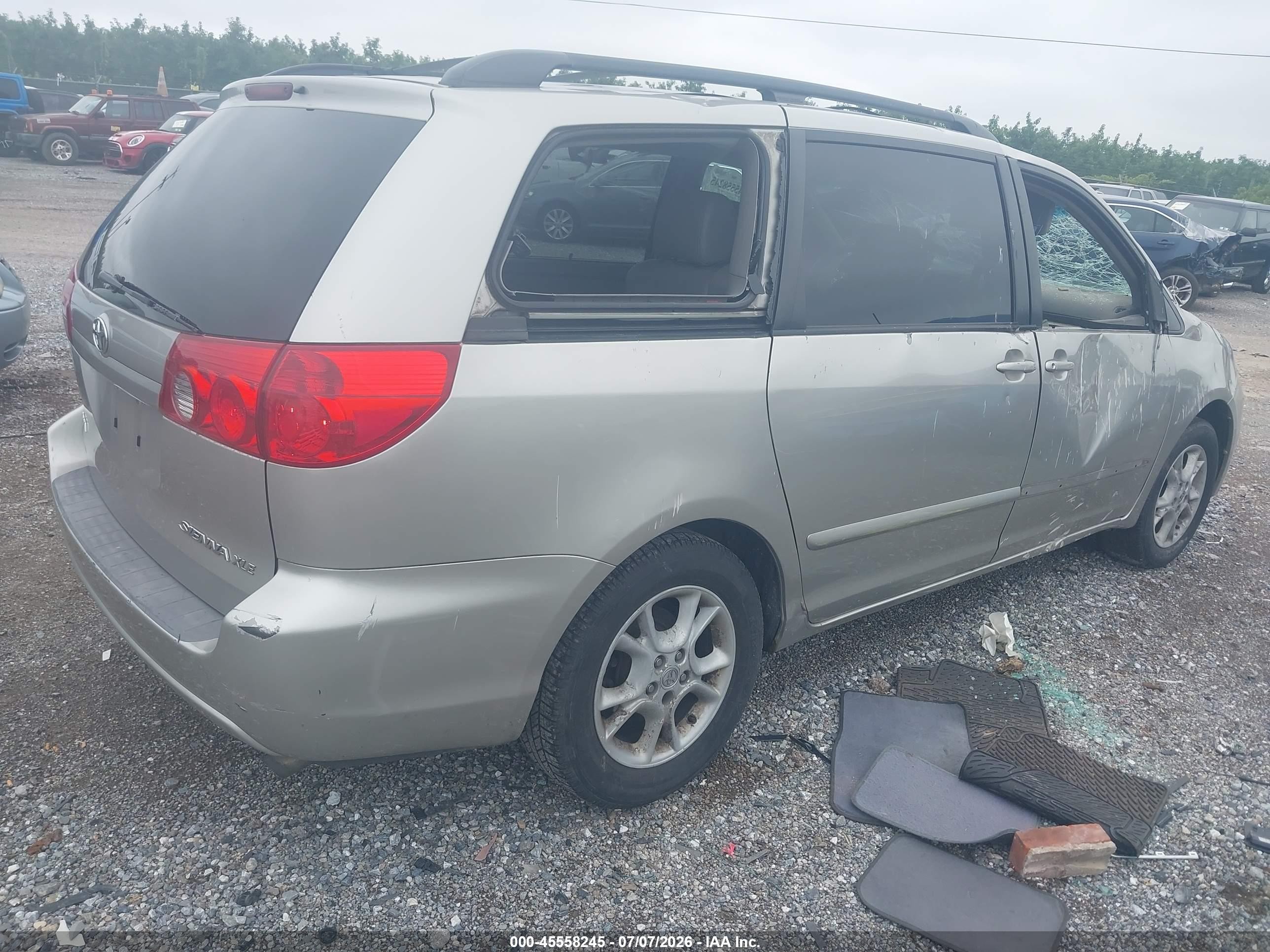2006 Toyota Sienna Xle Gray vin: 5TDZA22C56S511894