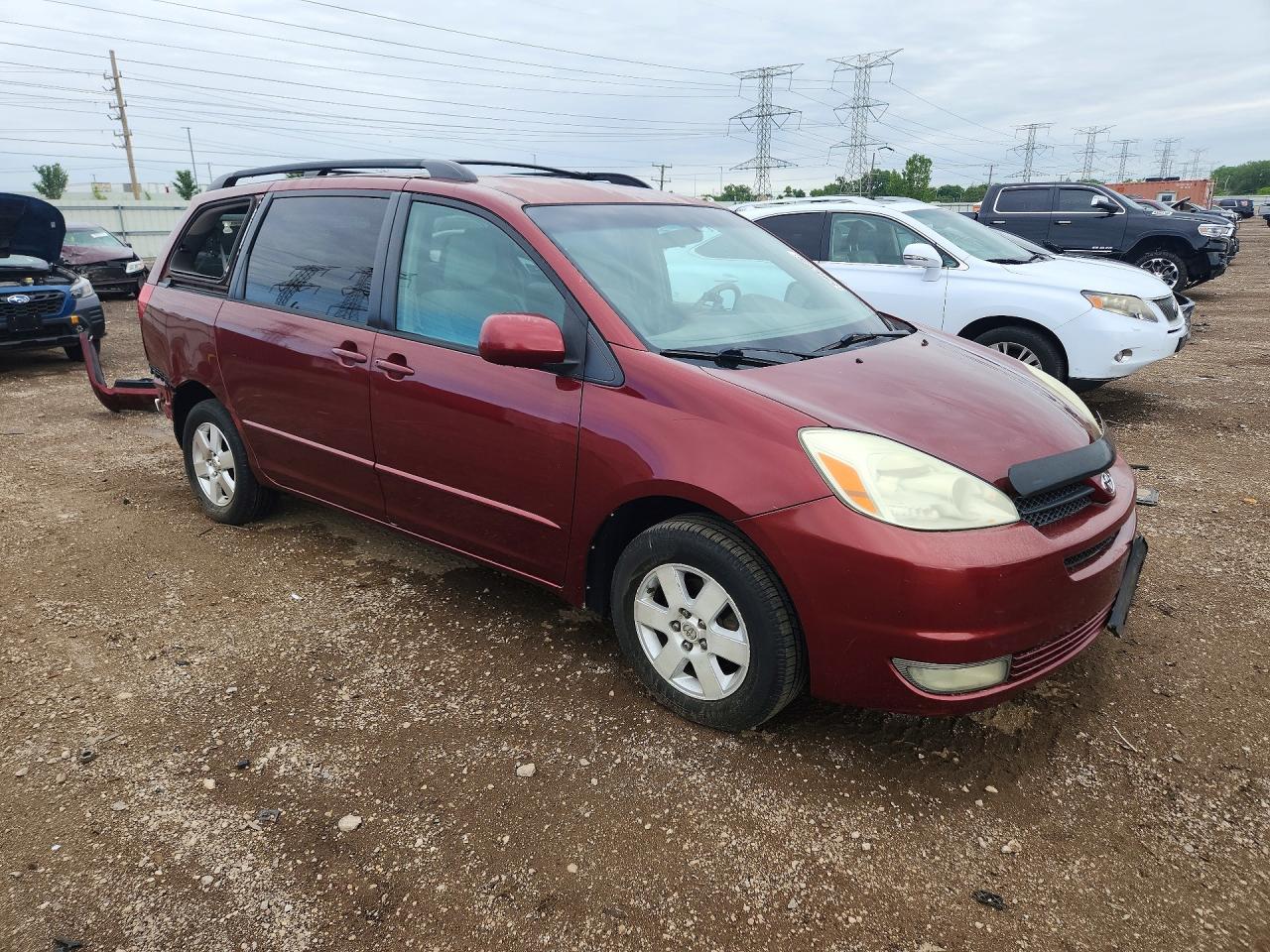 2004 Toyota Sienna Xle 7 Passenger Burgundy vin: 5TDZA22C64S094041