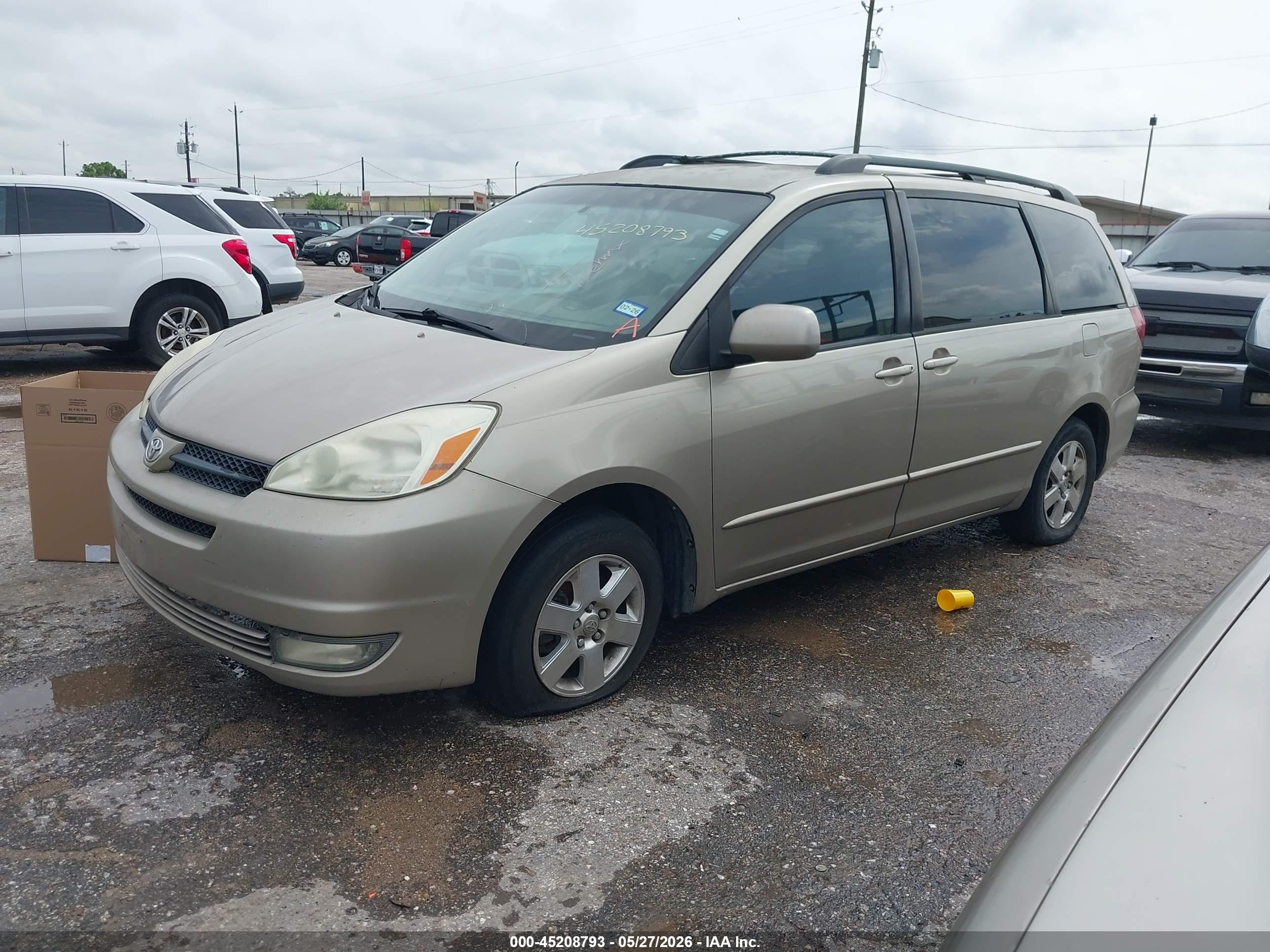 2004 Toyota Sienna Xle Бежевый vin: 5TDZA22C64S166114