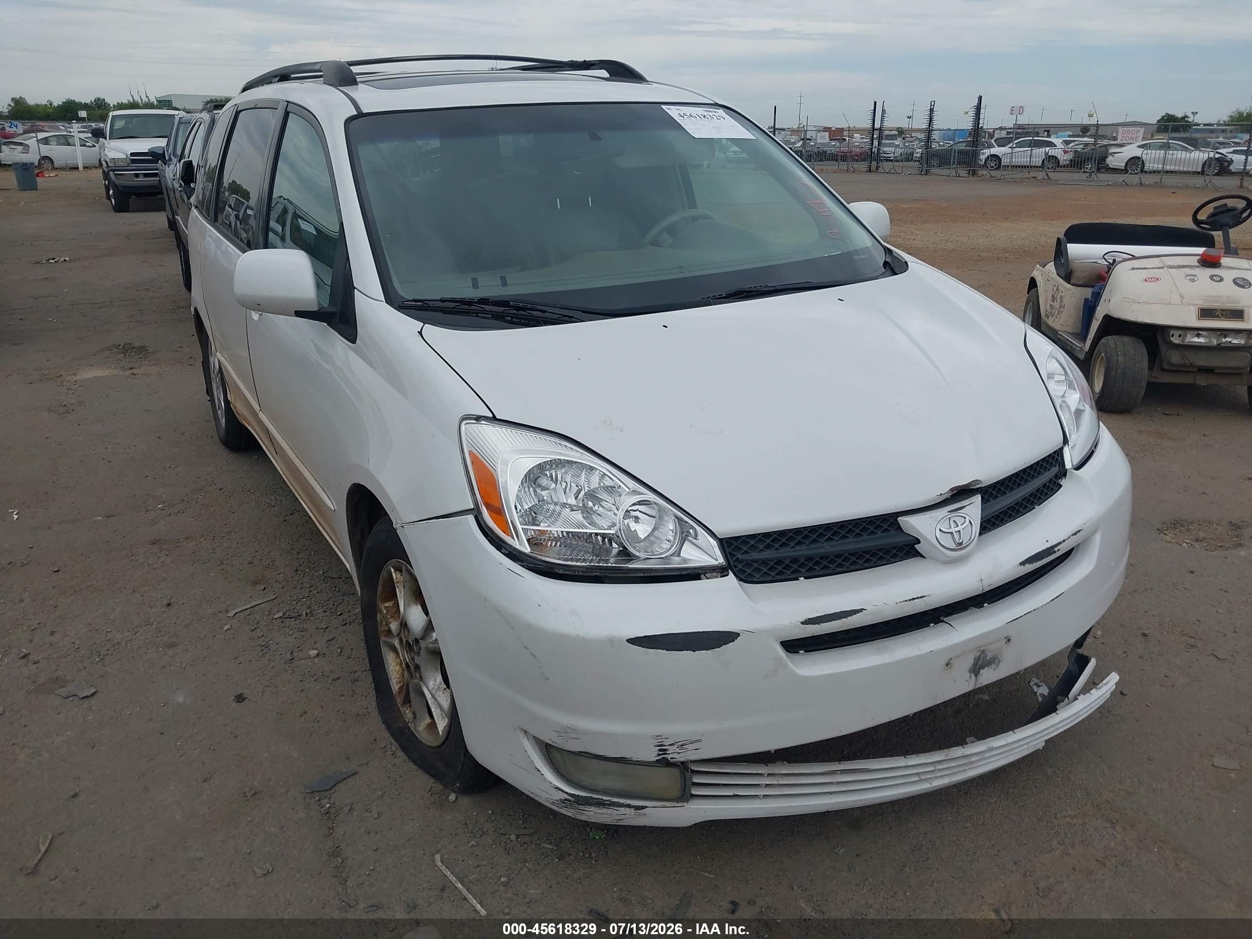 2005 Toyota Sienna Xle White vin: 5TDZA22C75S331301