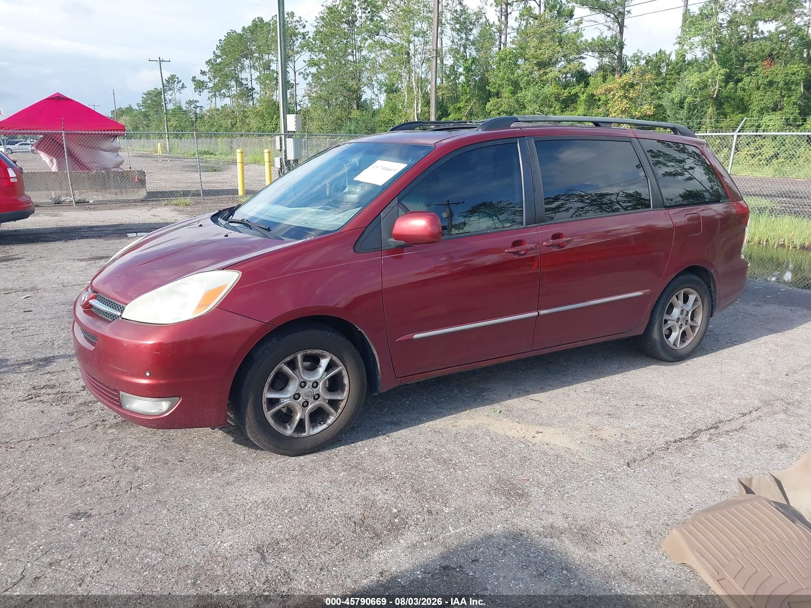 2005 Toyota Sienna Xle Limited Red vin: 5TDZA22C85S294789