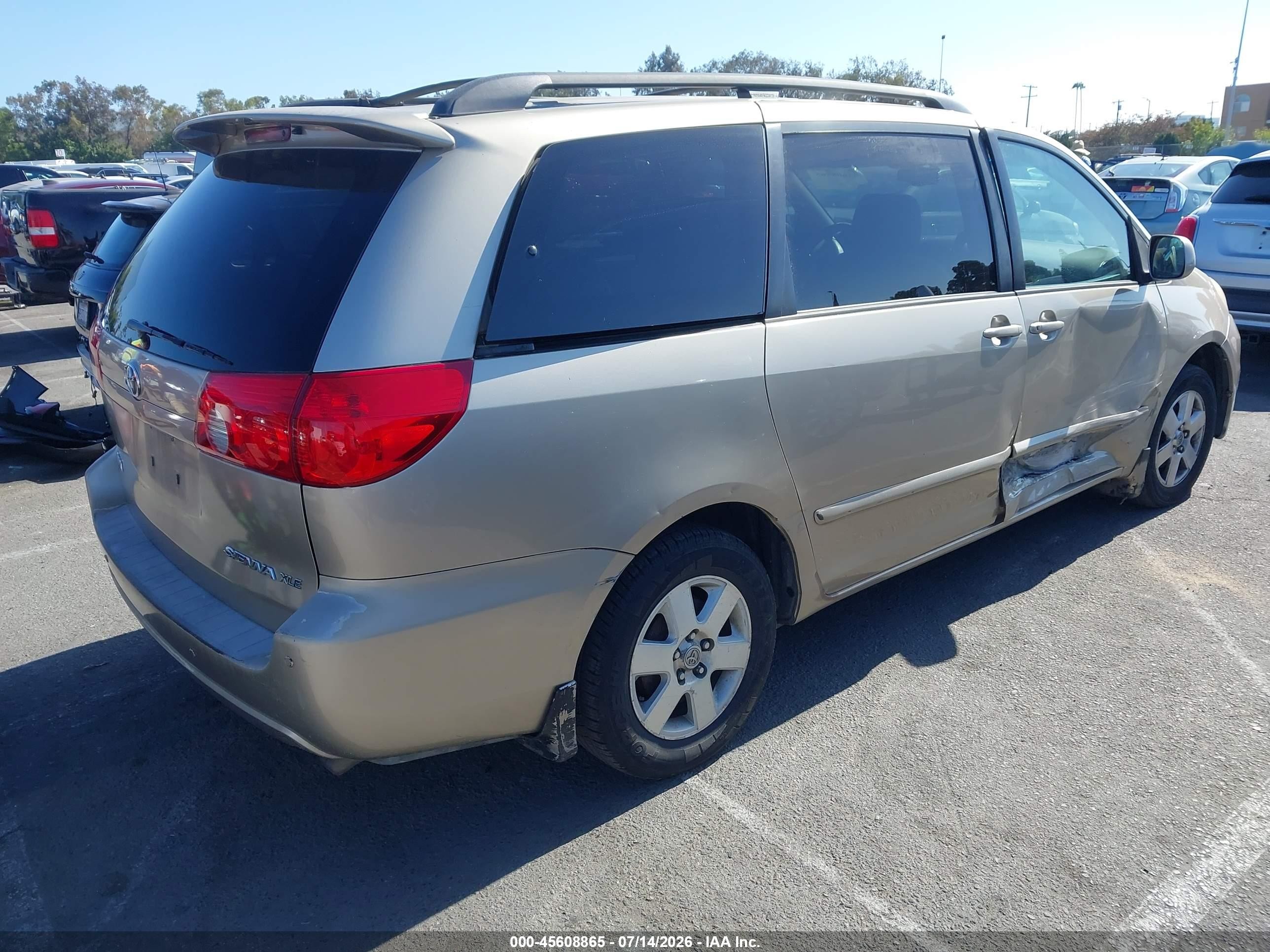 2006 Toyota Sienna Xle Gold vin: 5TDZA22C86S447270