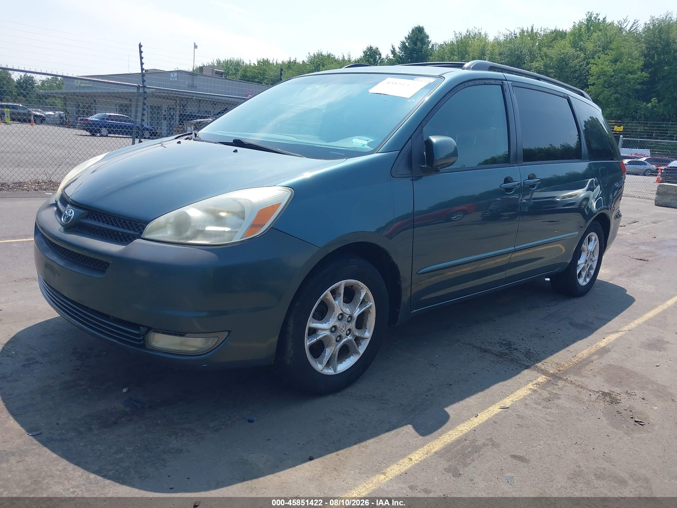 2005 Toyota Sienna Xle Green vin: 5TDZA22C95S384341