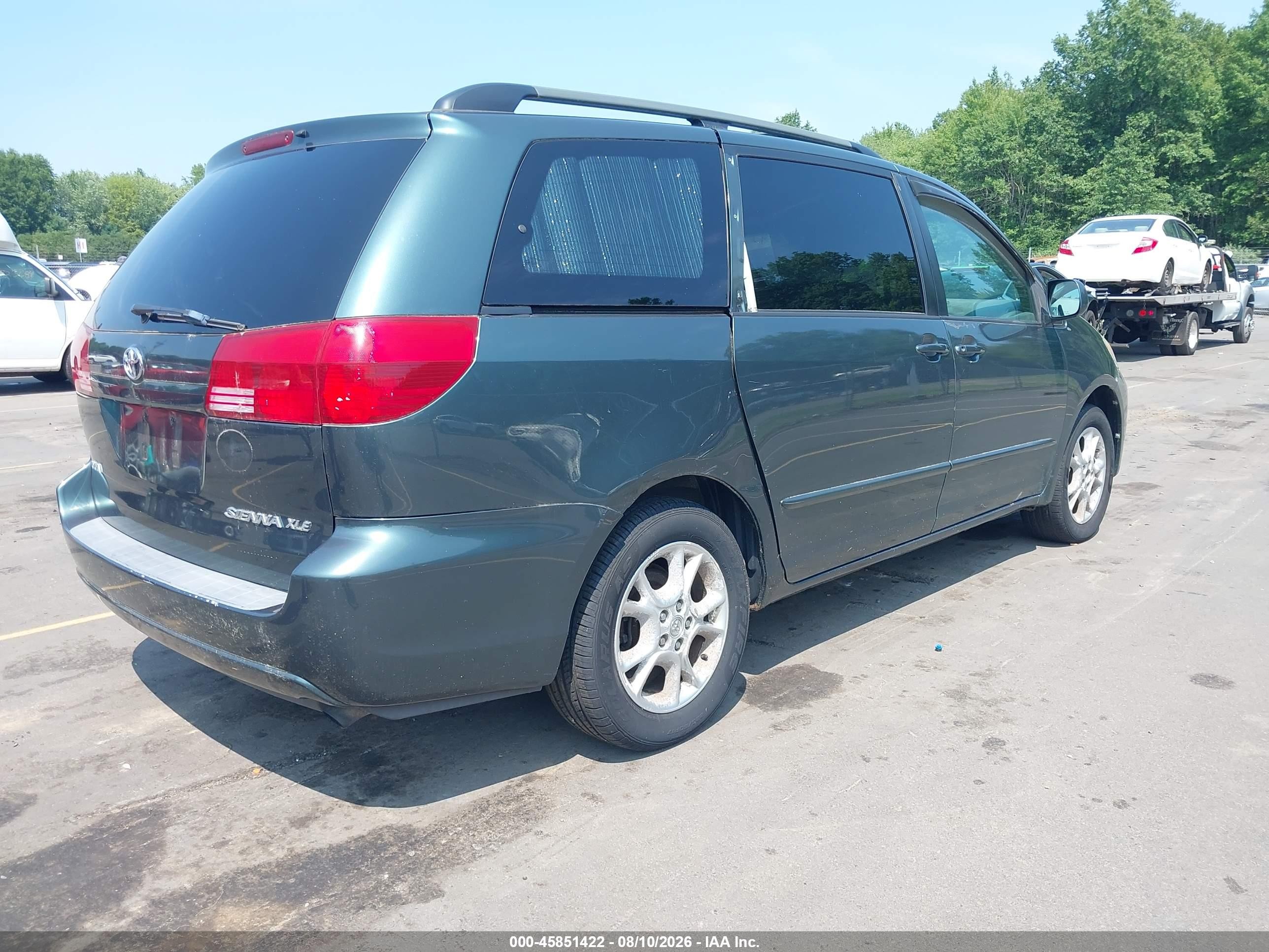2005 Toyota Sienna Xle Green vin: 5TDZA22C95S384341
