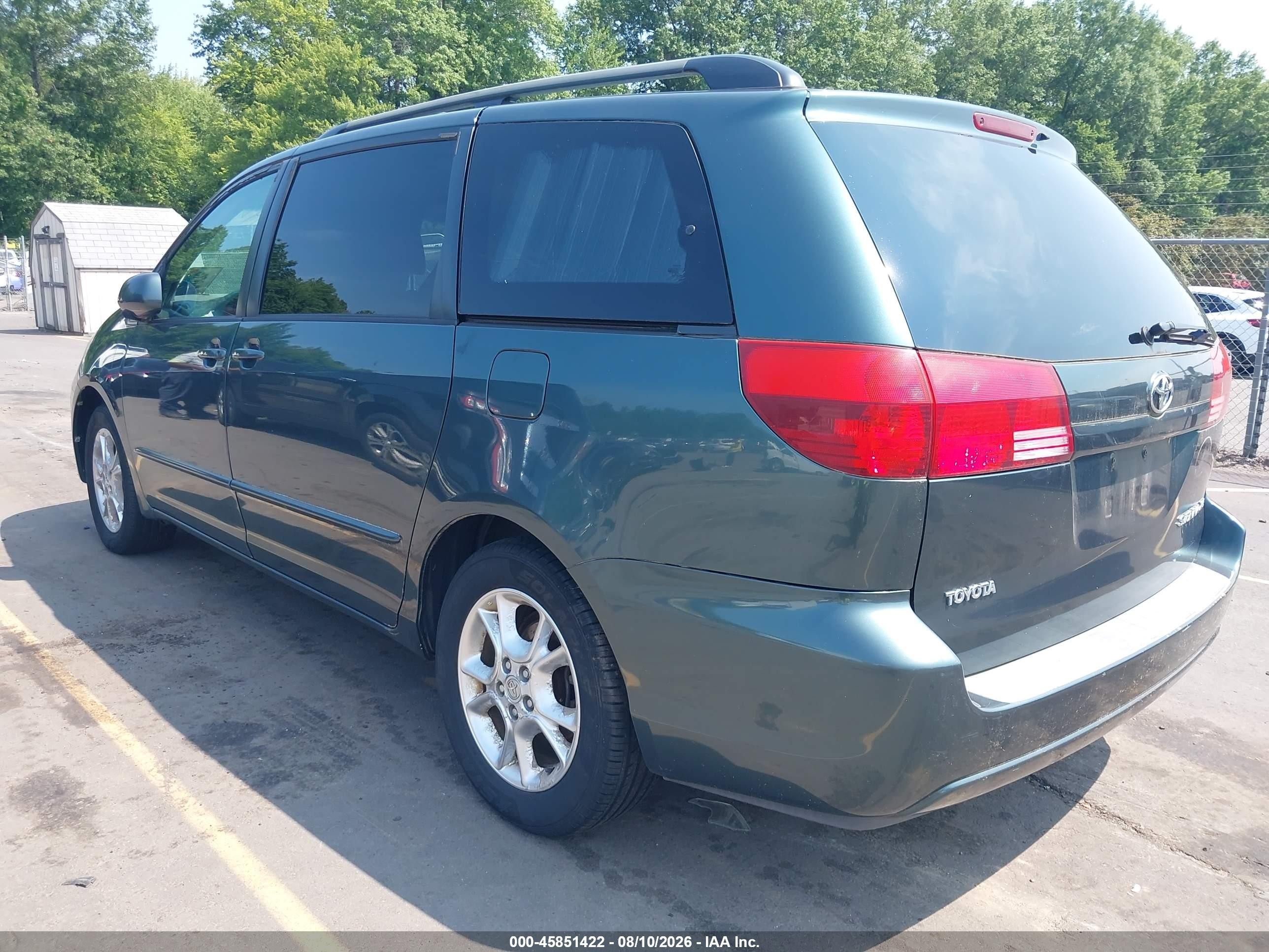 2005 Toyota Sienna Xle Green vin: 5TDZA22C95S384341