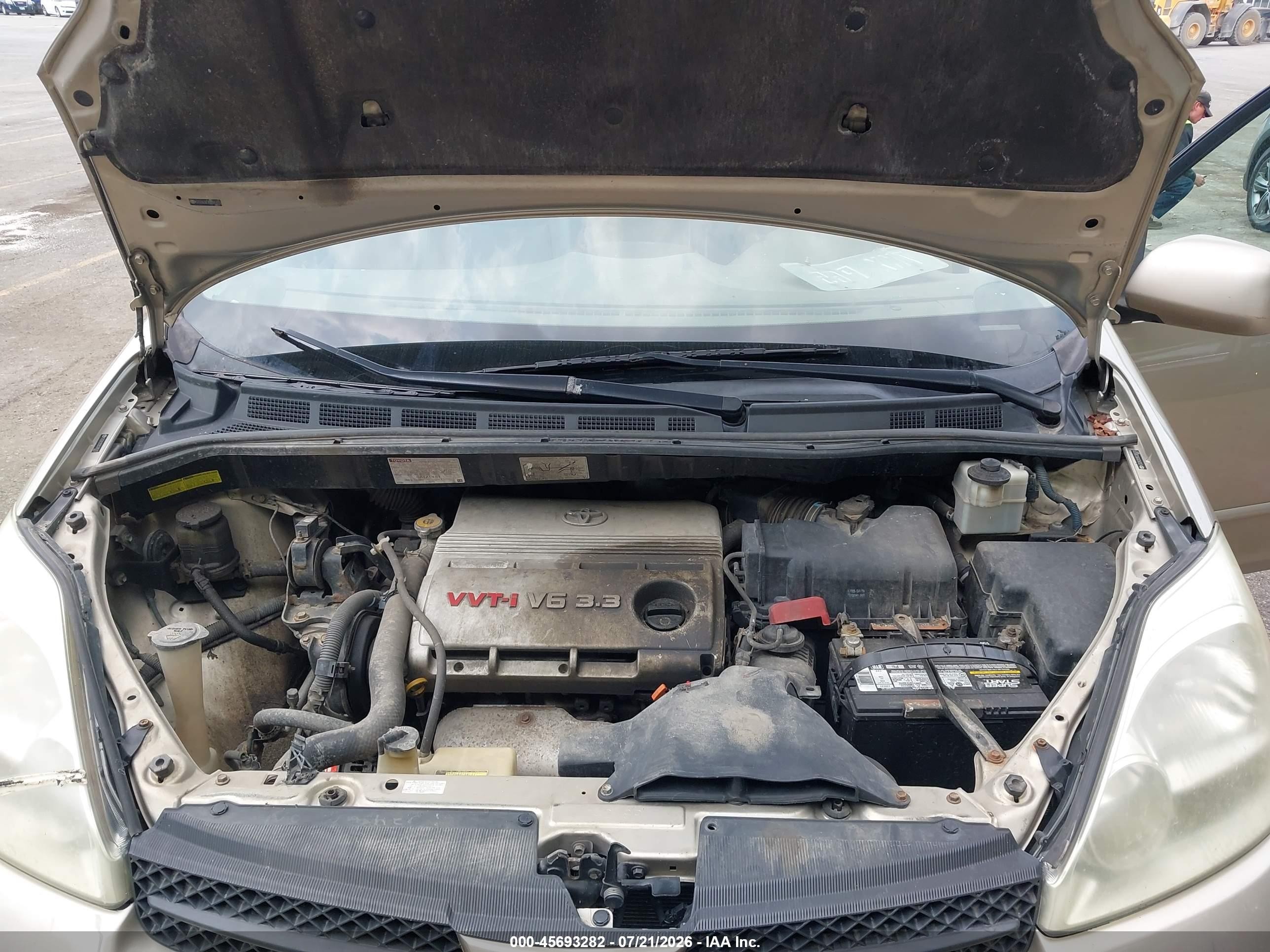 2005 Toyota Sienna Xle Gold vin: 5TDZA22C95S385070