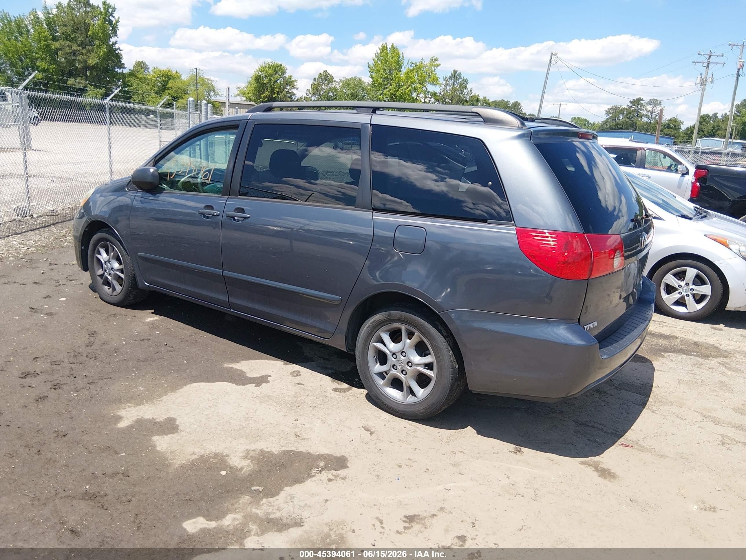 2006 Toyota Sienna Xle Gray vin: 5TDZA22C96S448752