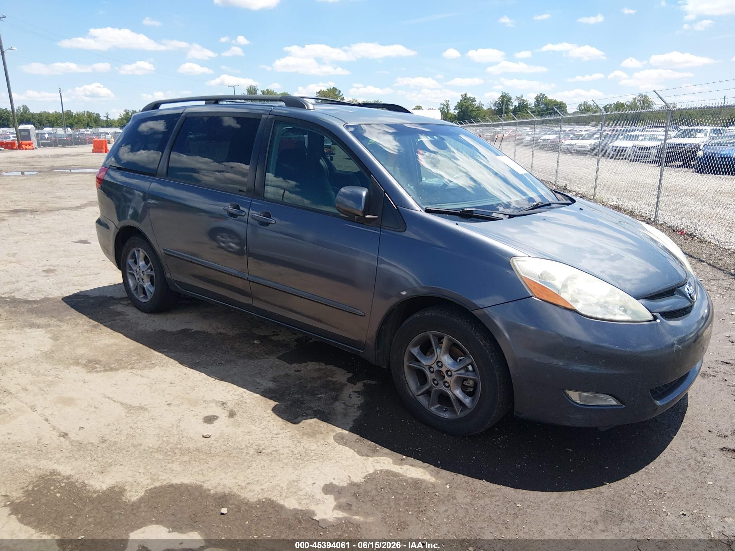 2006 Toyota Sienna Xle Gray vin: 5TDZA22C96S448752