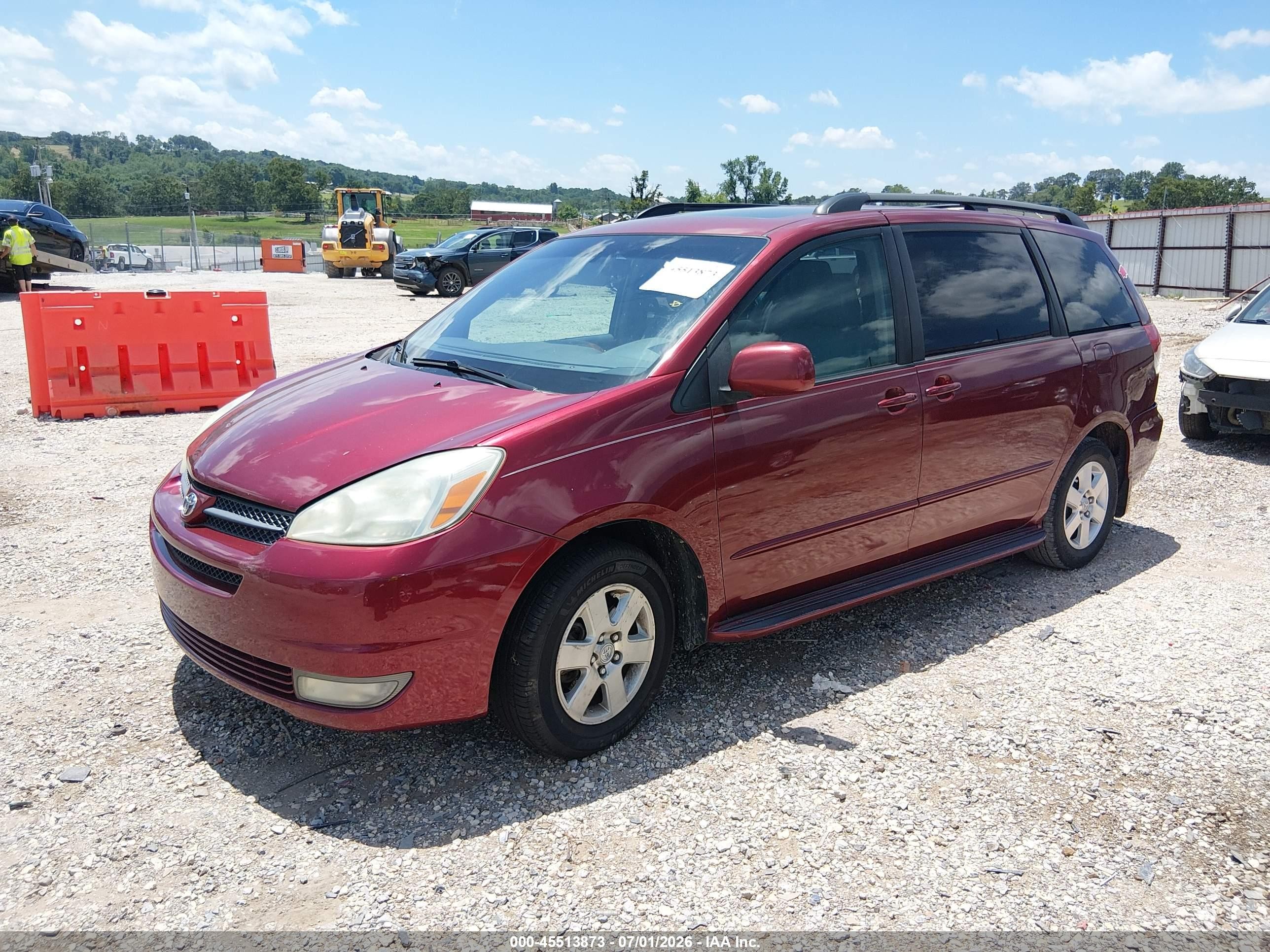2004 Toyota Sienna Xle Burgundy vin: 5TDZA22CX4S033212