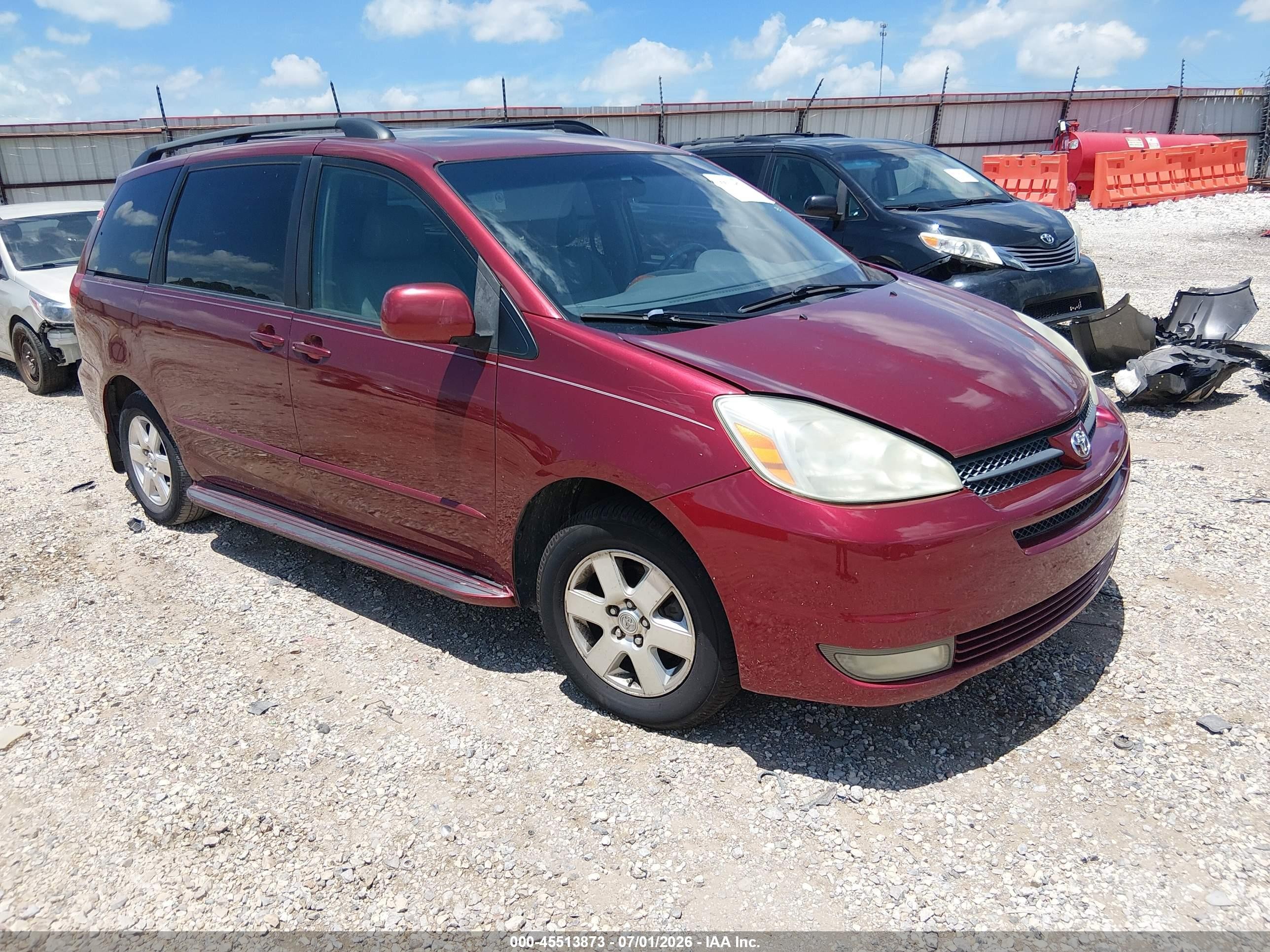 2004 Toyota Sienna Xle Burgundy vin: 5TDZA22CX4S033212