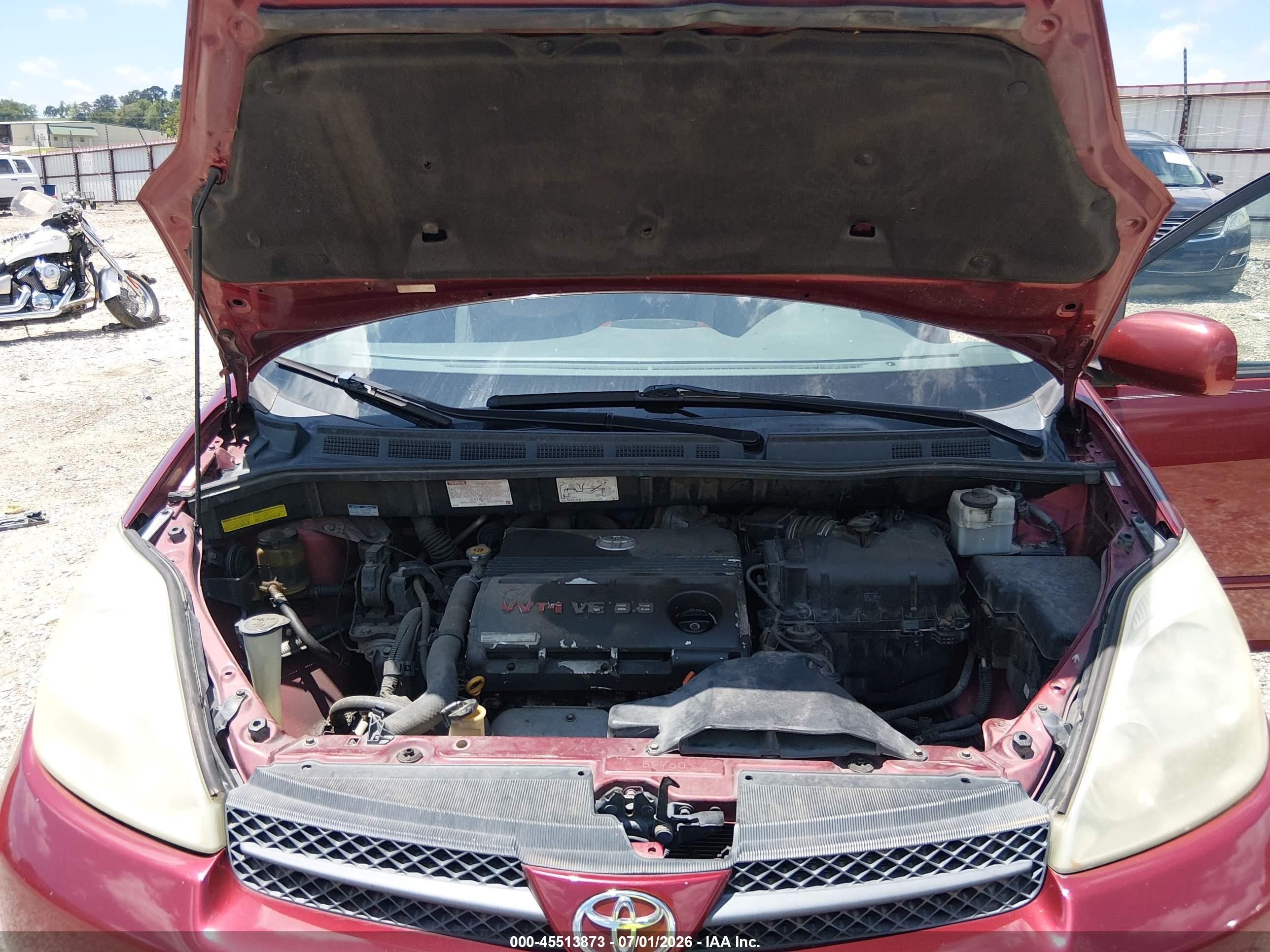 2004 Toyota Sienna Xle Burgundy vin: 5TDZA22CX4S033212