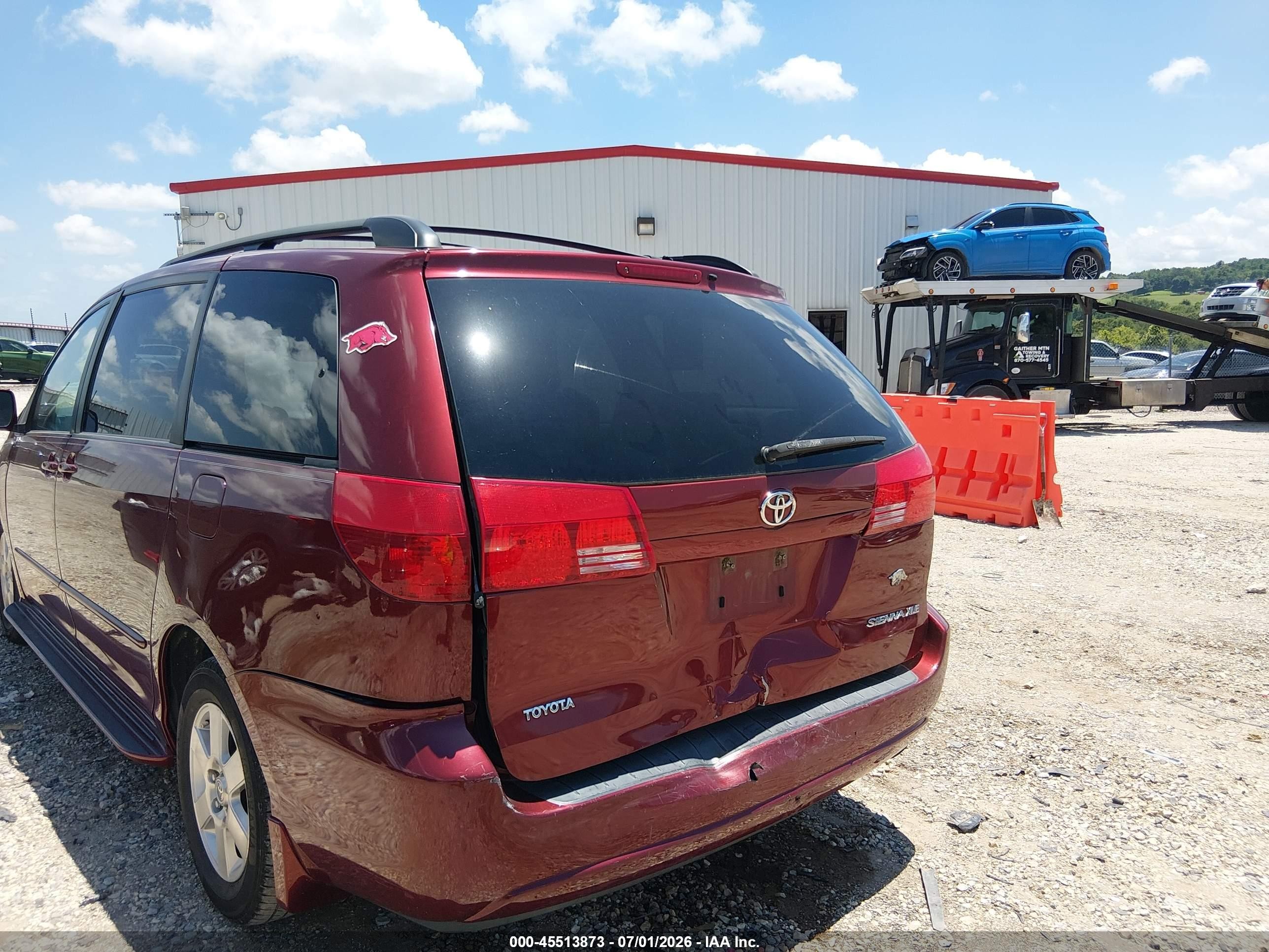 2004 Toyota Sienna Xle Burgundy vin: 5TDZA22CX4S033212