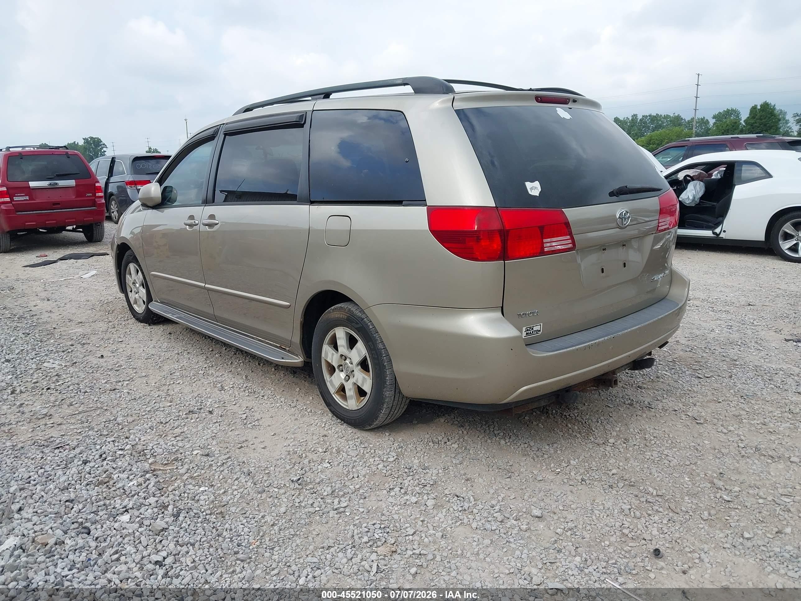2004 Toyota Sienna Xle Золотой vin: 5TDZA22CX4S095659