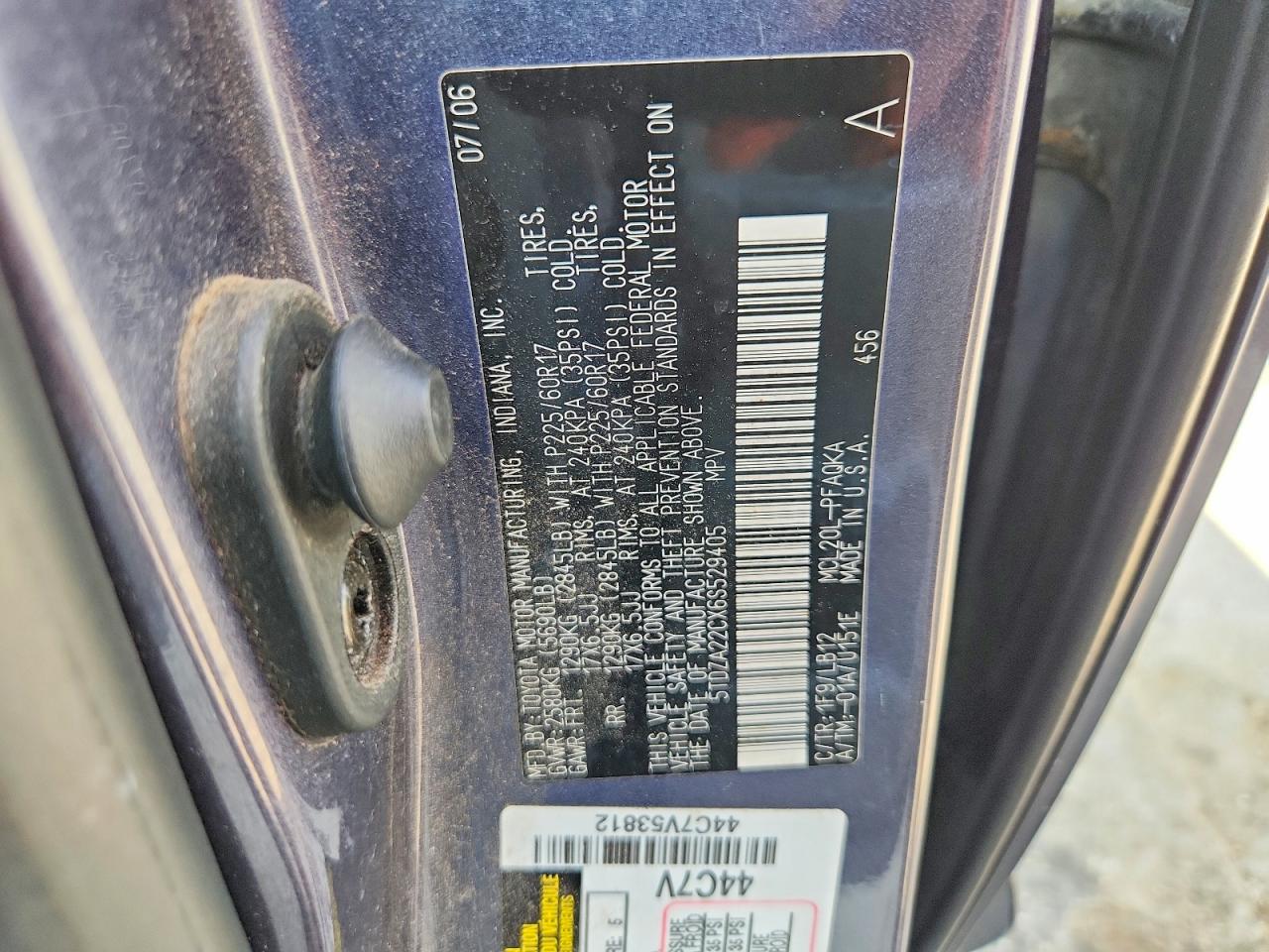 2006 Toyota Sienna Xle 7 Passenger Gray vin: 5TDZA22CX6S529405